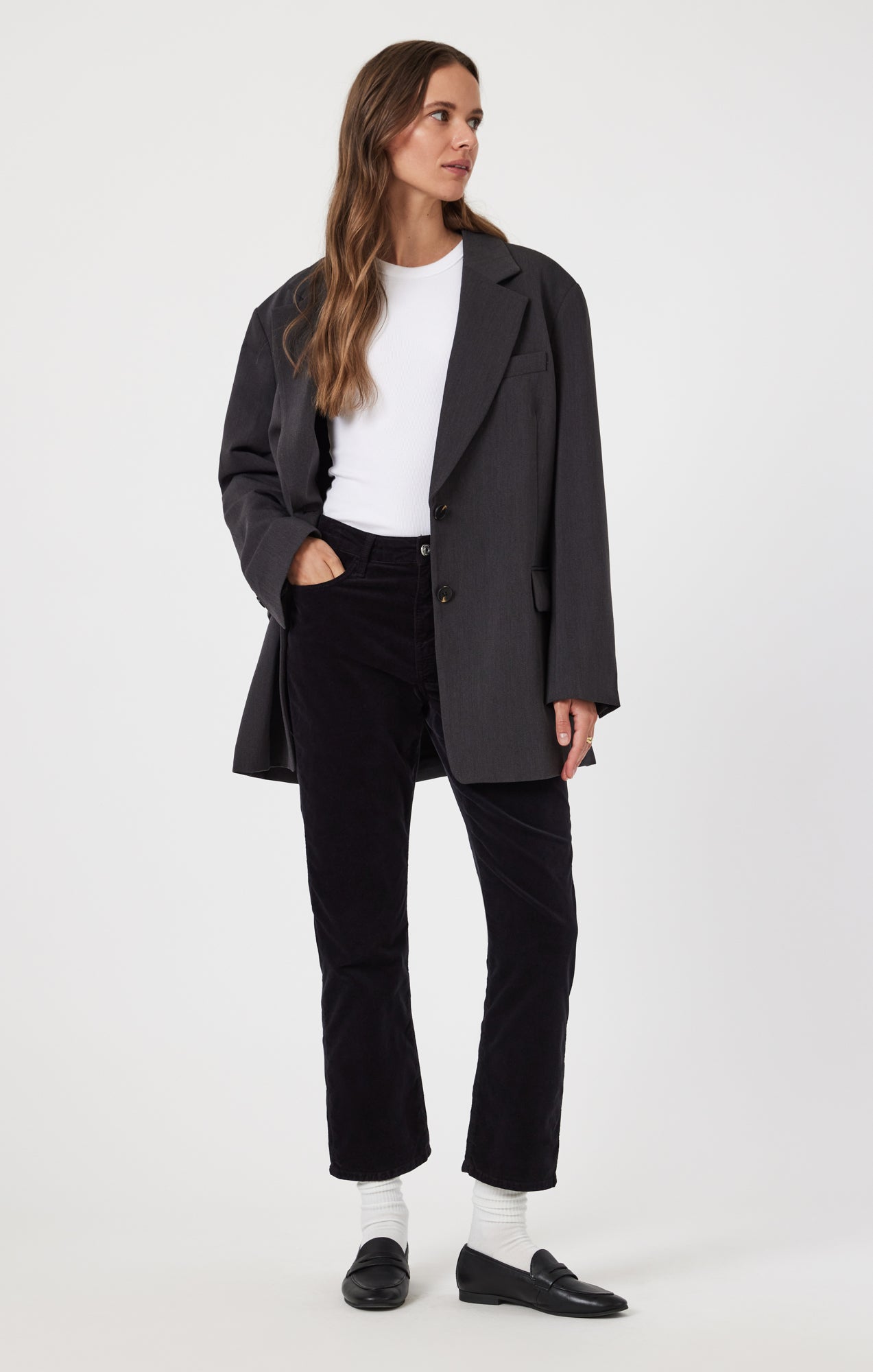 NEW YORK STRAIGHT LEG IN BLACK VELVET - Mavi Jeans