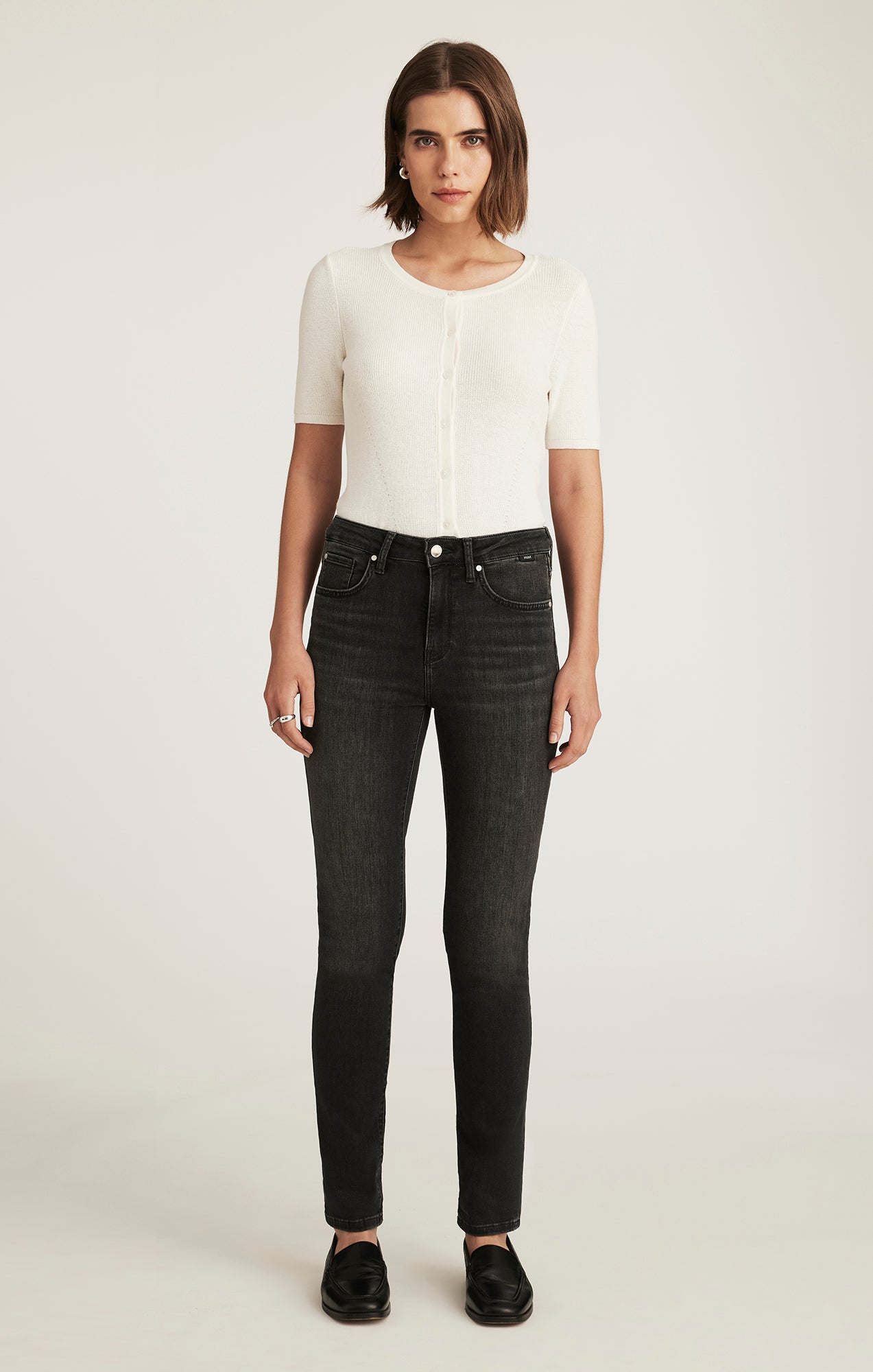 KATHLEEN SLIM BOYFRIEND IN SMOKE BRUSHED FEATHER BLUE - Mavi Jeans