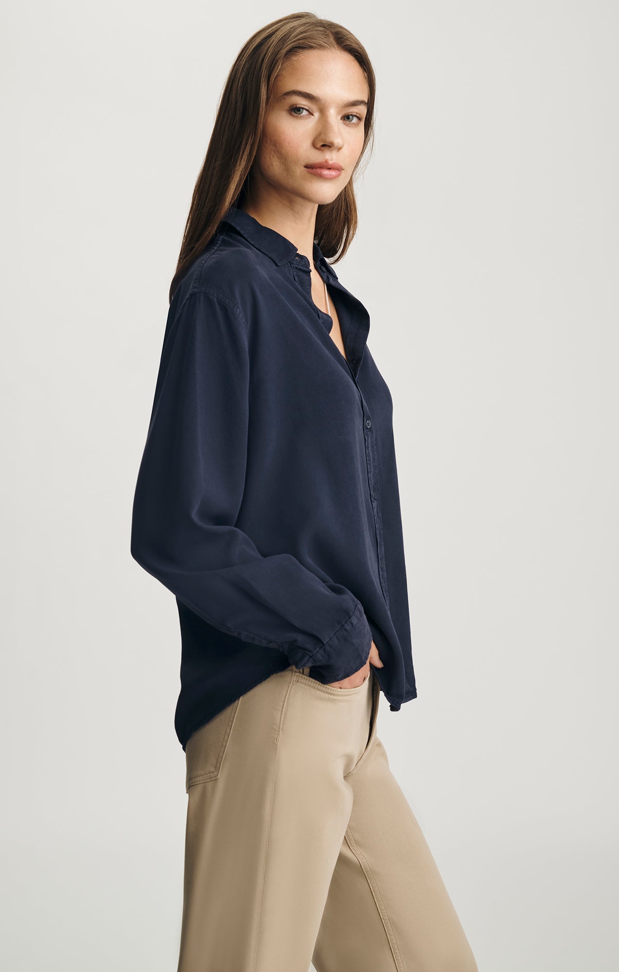 EDITION TENCEL™ BUTTON-UP SHIRT IN INKLING - Mavi Jeans