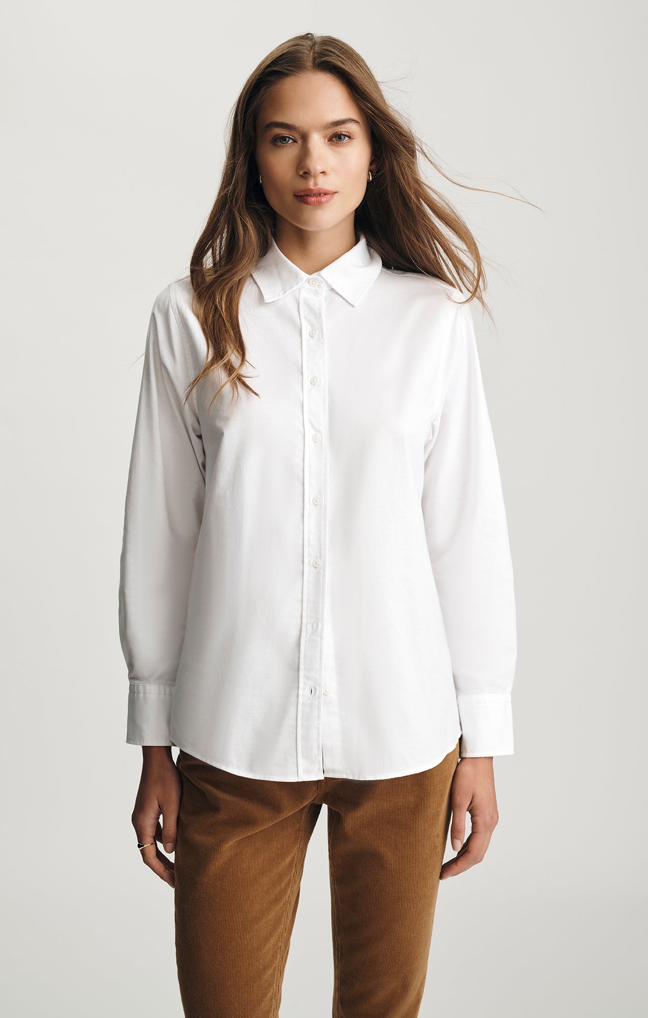 LONG SLEEVE BUTTON-UP SHIRT IN ANTIQUE WHITE - Mavi Jeans