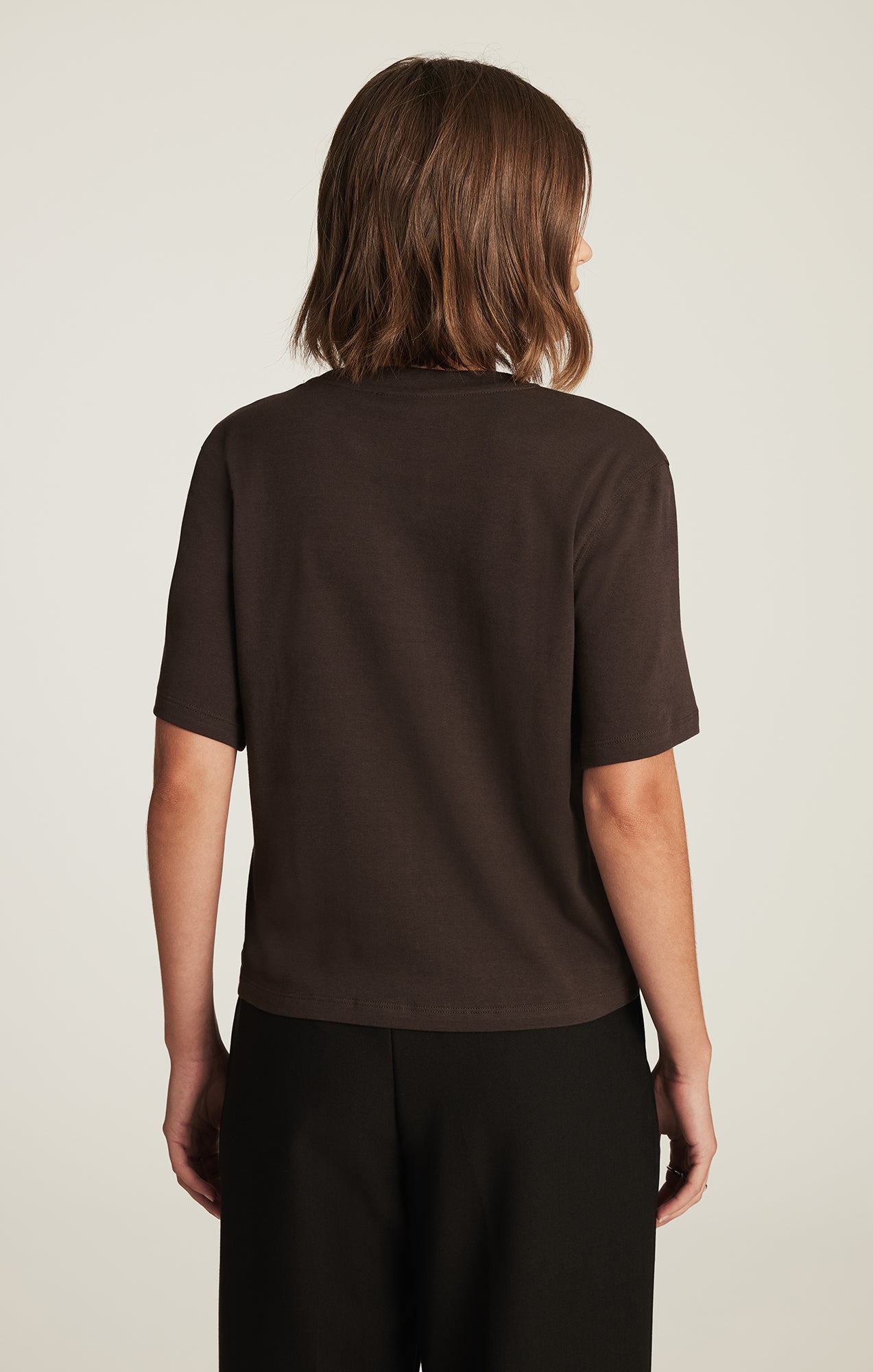 EDITION CREW NECK T-SHIRT IN CHOCOLATE BROWN