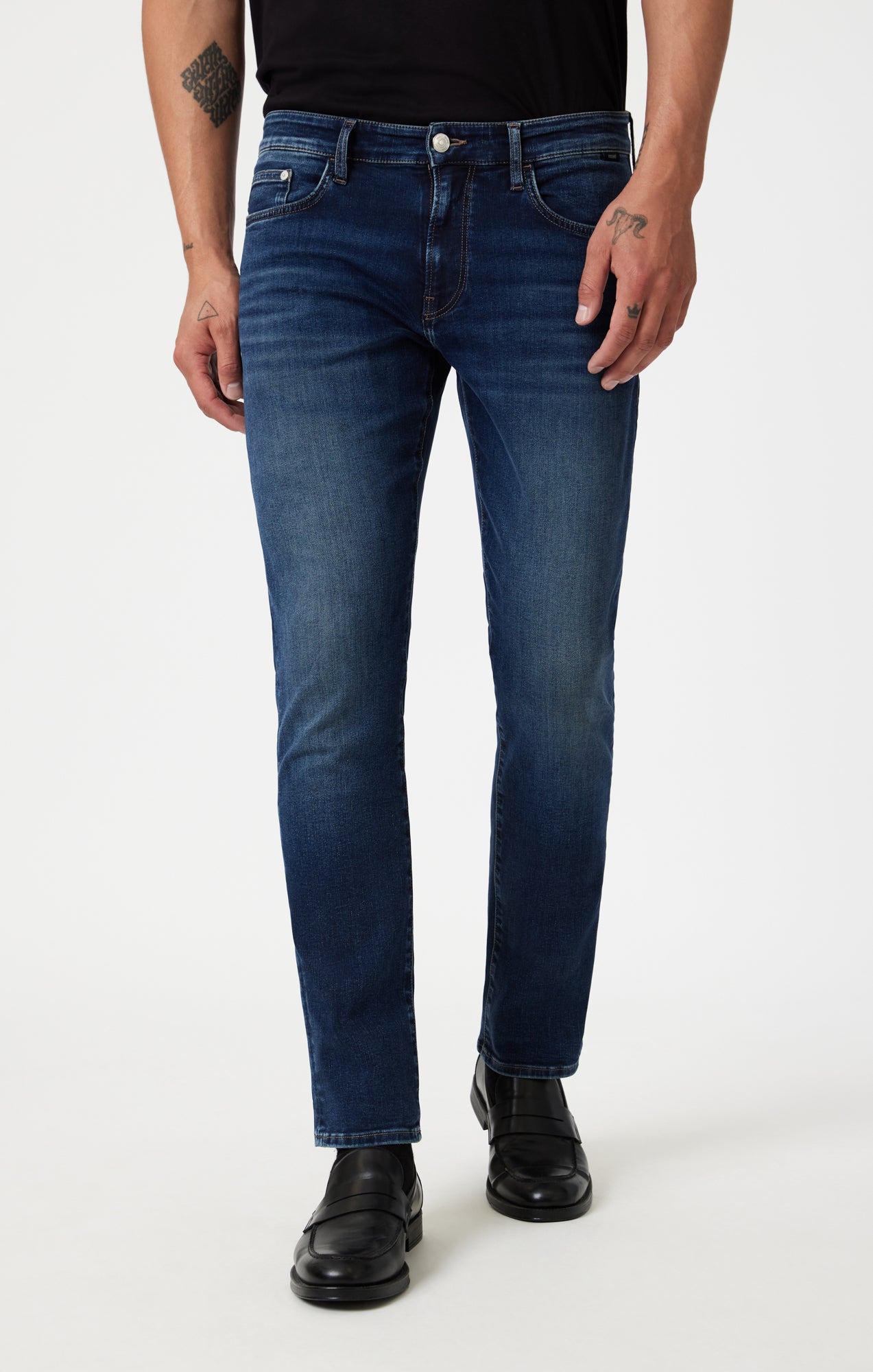 MARCUS SLIM STRAIGHT LEG IN DEEP BRUSHED FEATHER BLUE - Mavi Jeans
