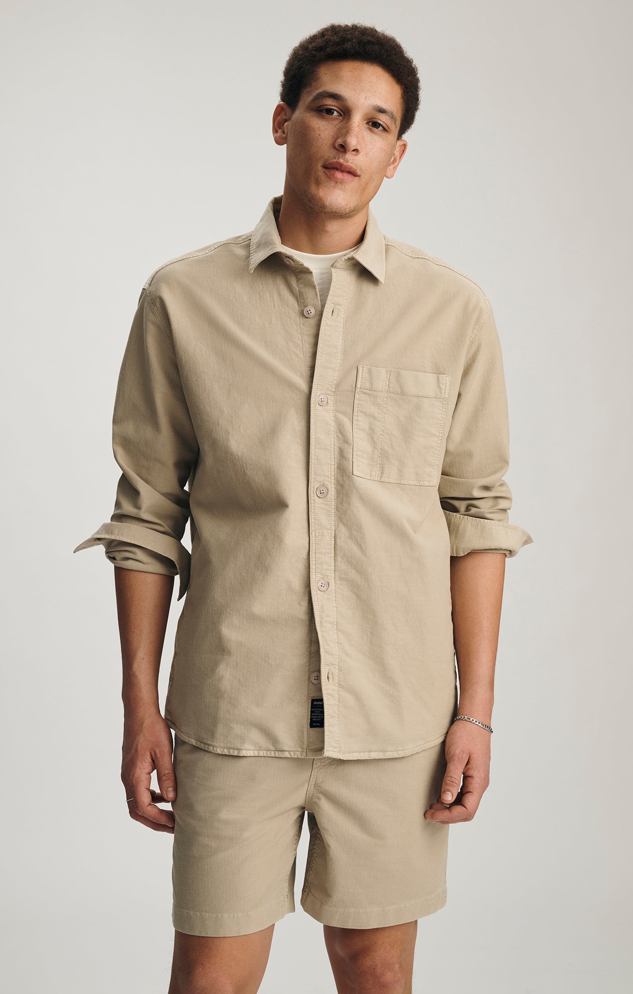 ONE POCKET OVERSHIRT IN FEATHER GRAY - Mavi Jeans