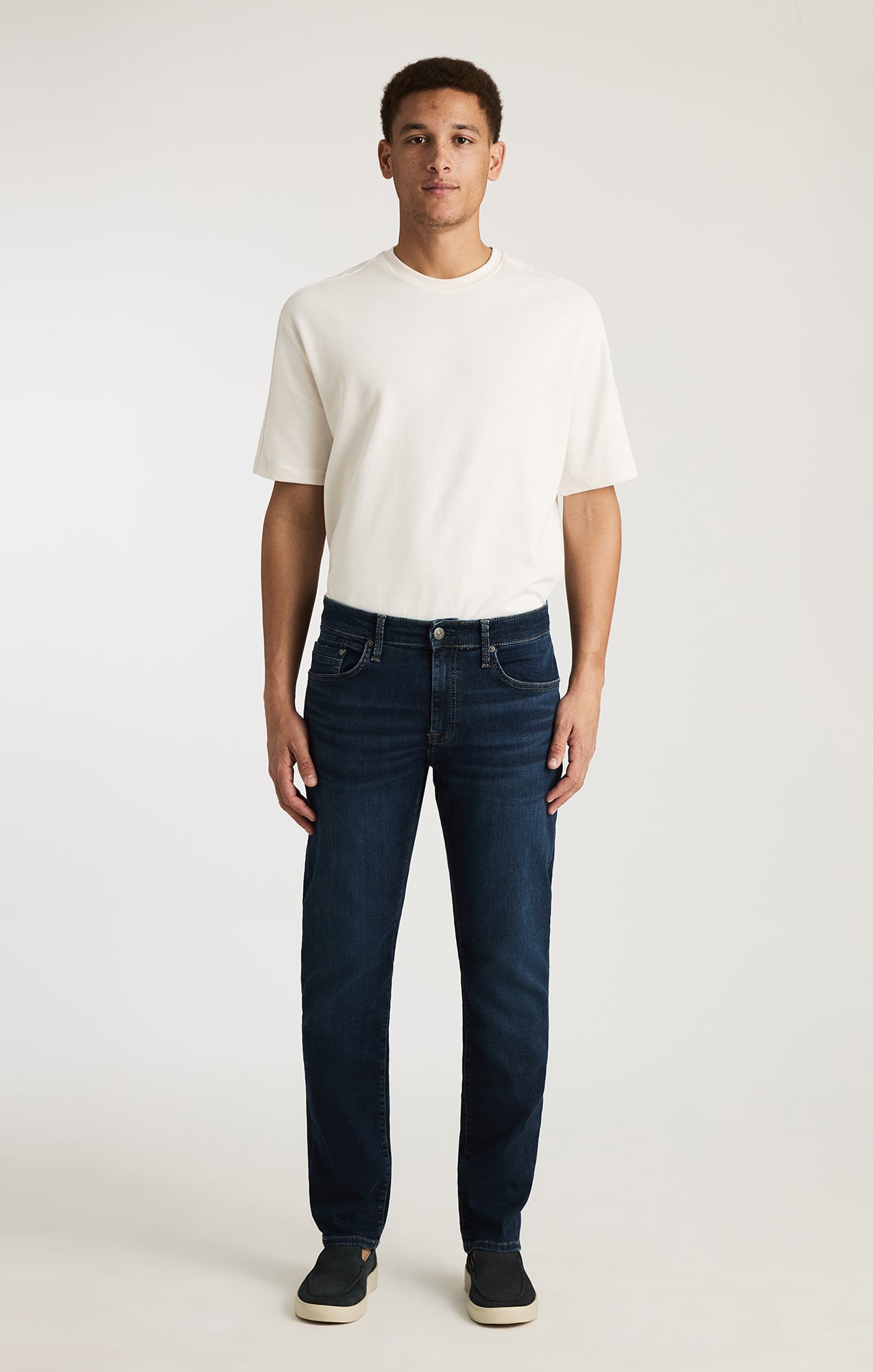 MARCUS SLIM STRAIGHT LEG IN DARK BRUSHED ORGANIC VINTAGE