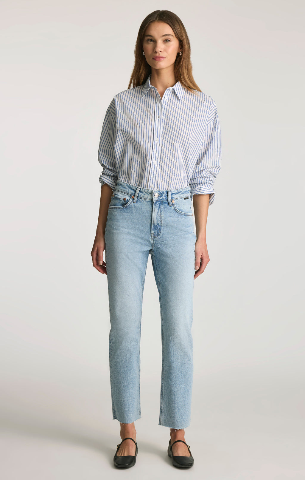 NEW YORK STRAIGHT LEG IN LIGHT BRUSHED CLASSIC BLUE - Mavi Jeans