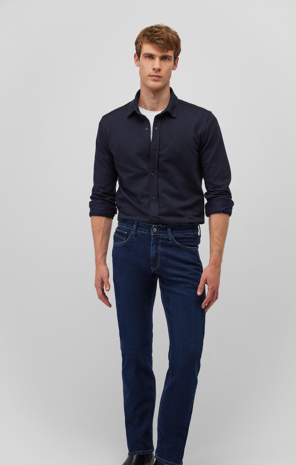 LONG SLEEVE BUTTON-UP SHIRT IN TOTAL ECLIPSE - Mavi Jeans