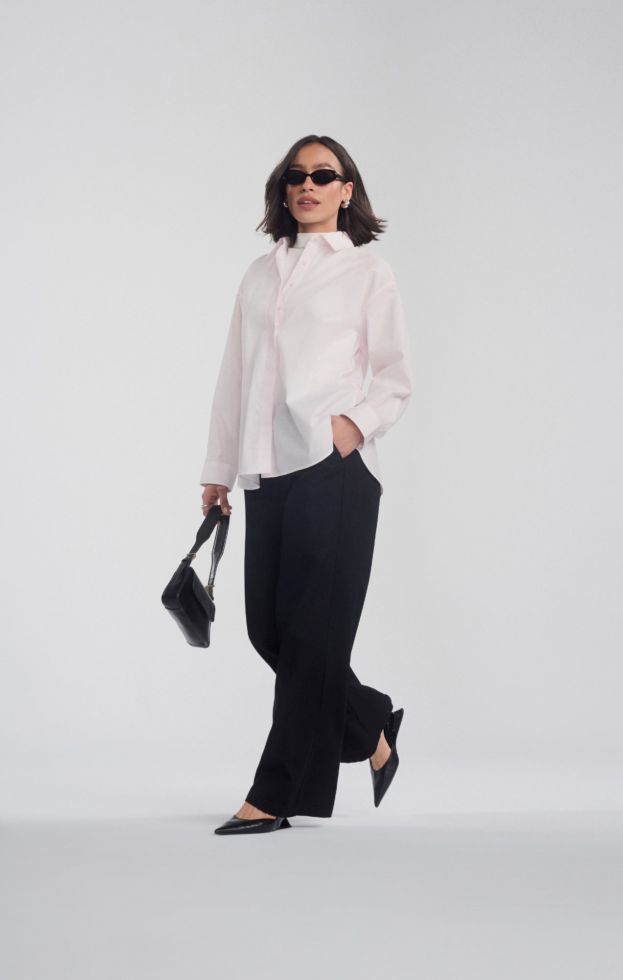 LONG SLEEVE BUTTON-UP SHIRT IN SHRINKING VIOLET - Mavi Jeans