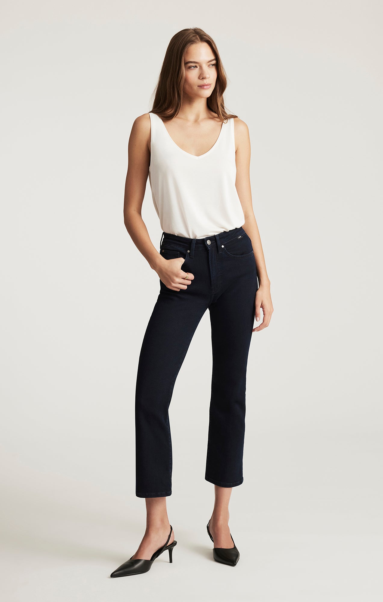 ANIKA CROPPED FLARE IN INK FLEX BLUE - Mavi Jeans