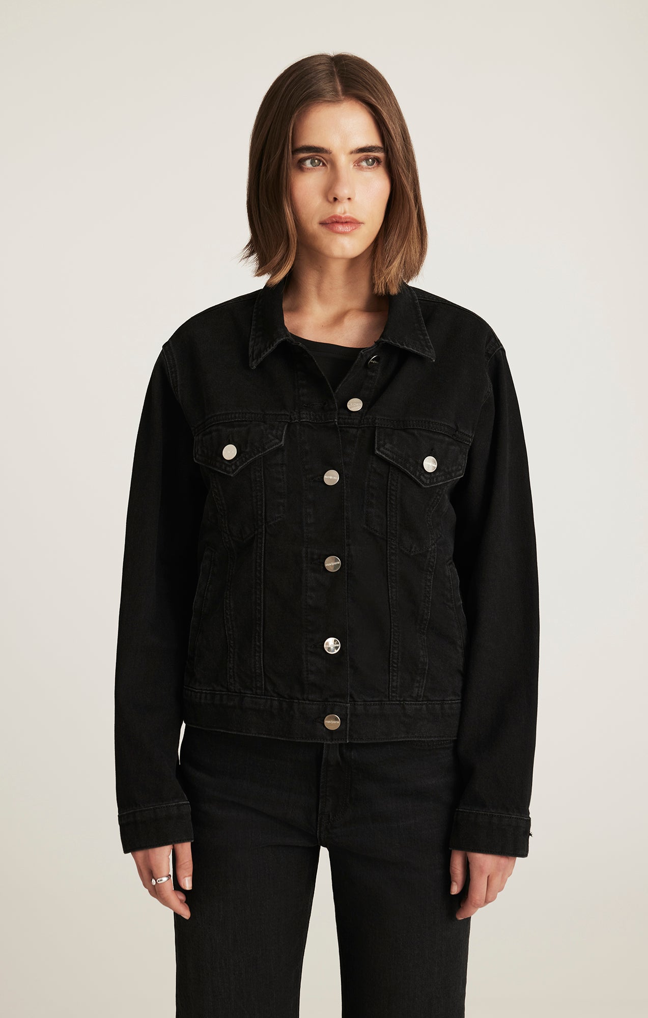 RUBY DENIM JACKET IN DARK SMOKE ICON - Mavi Jeans
