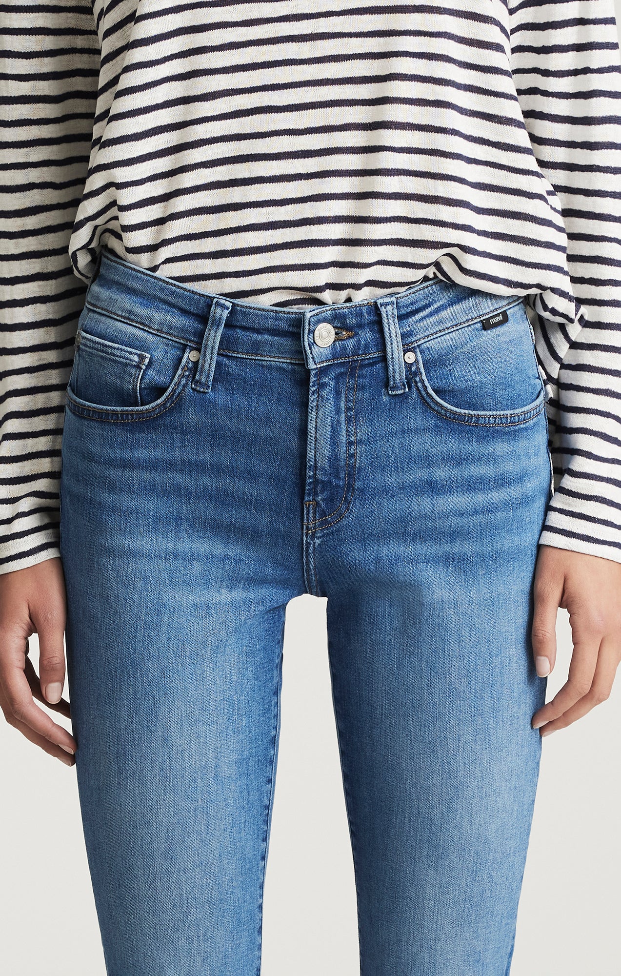 MOLLY BOOTCUT IN MID BRUSHED FLEX BLUE - Mavi Jeans