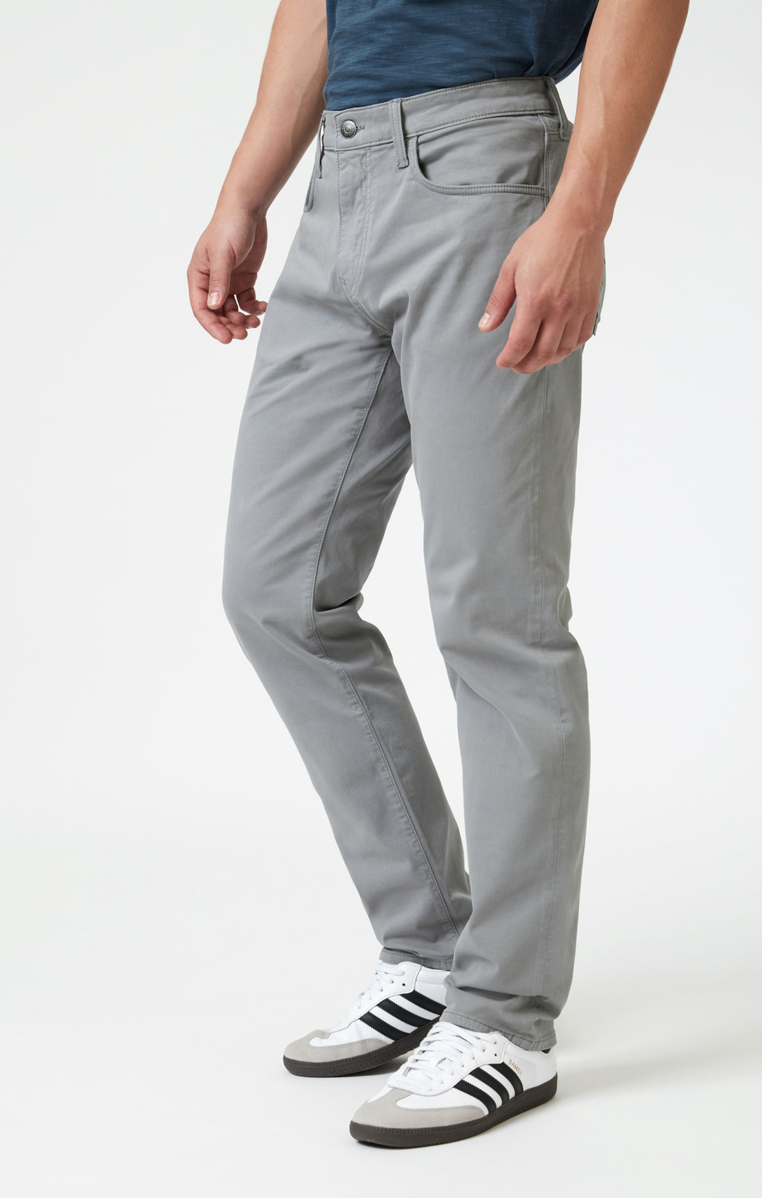 Mavi Men's Zach Straight Leg In Ultimate Grey Casual Twill