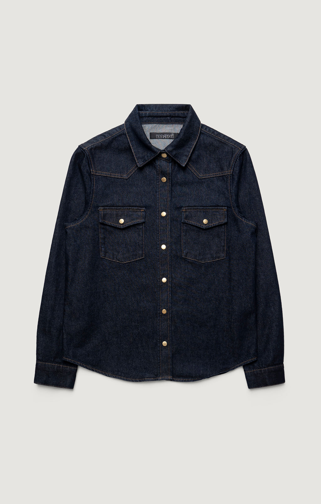 ANGELA DENIM SHIRT IN RINSE CLASSIC BLUE - Mavi Jeans