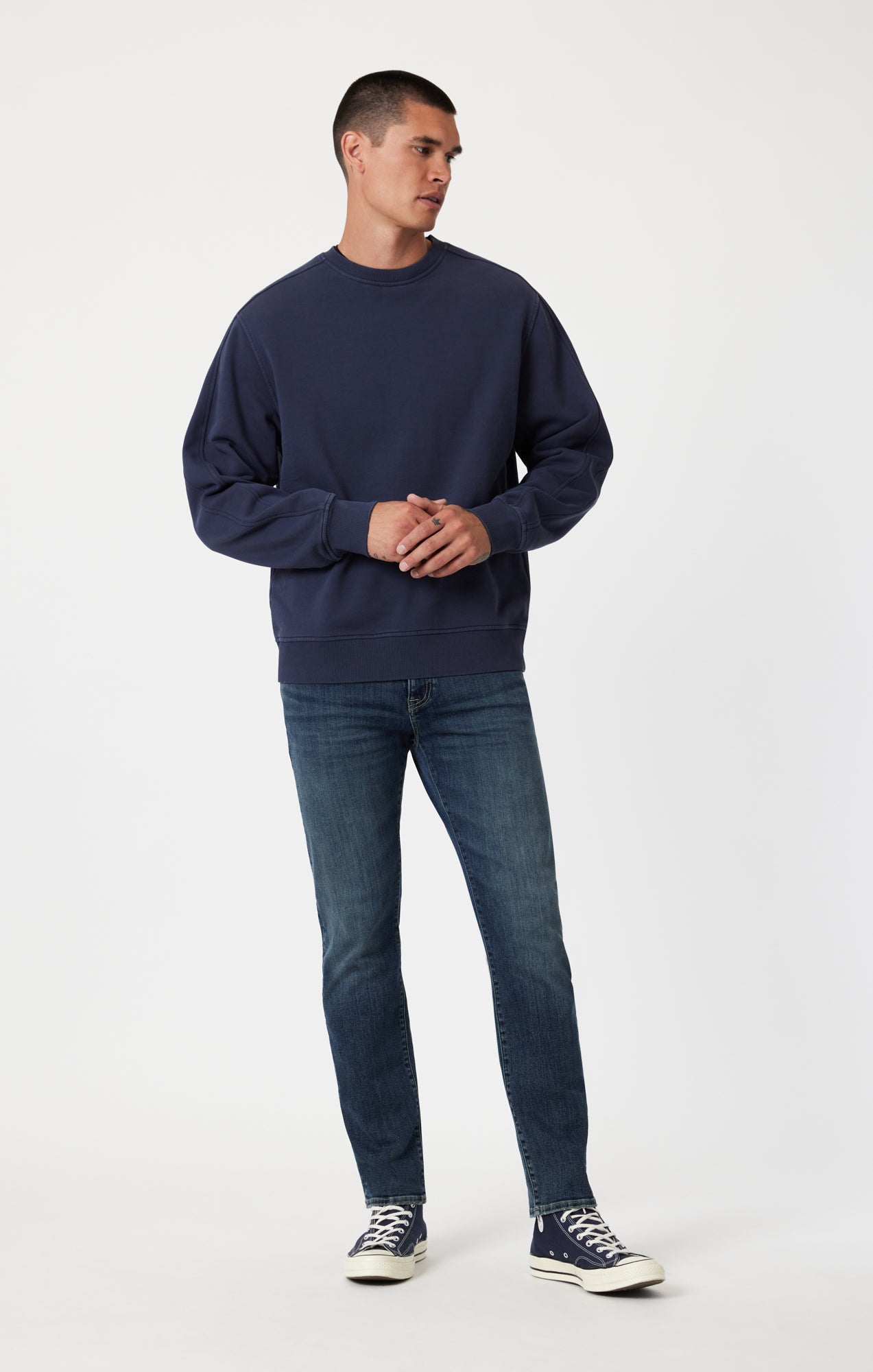 JAKE SLIM LEG IN DARK USED ORGANIC VINTAGE - Mavi Jeans