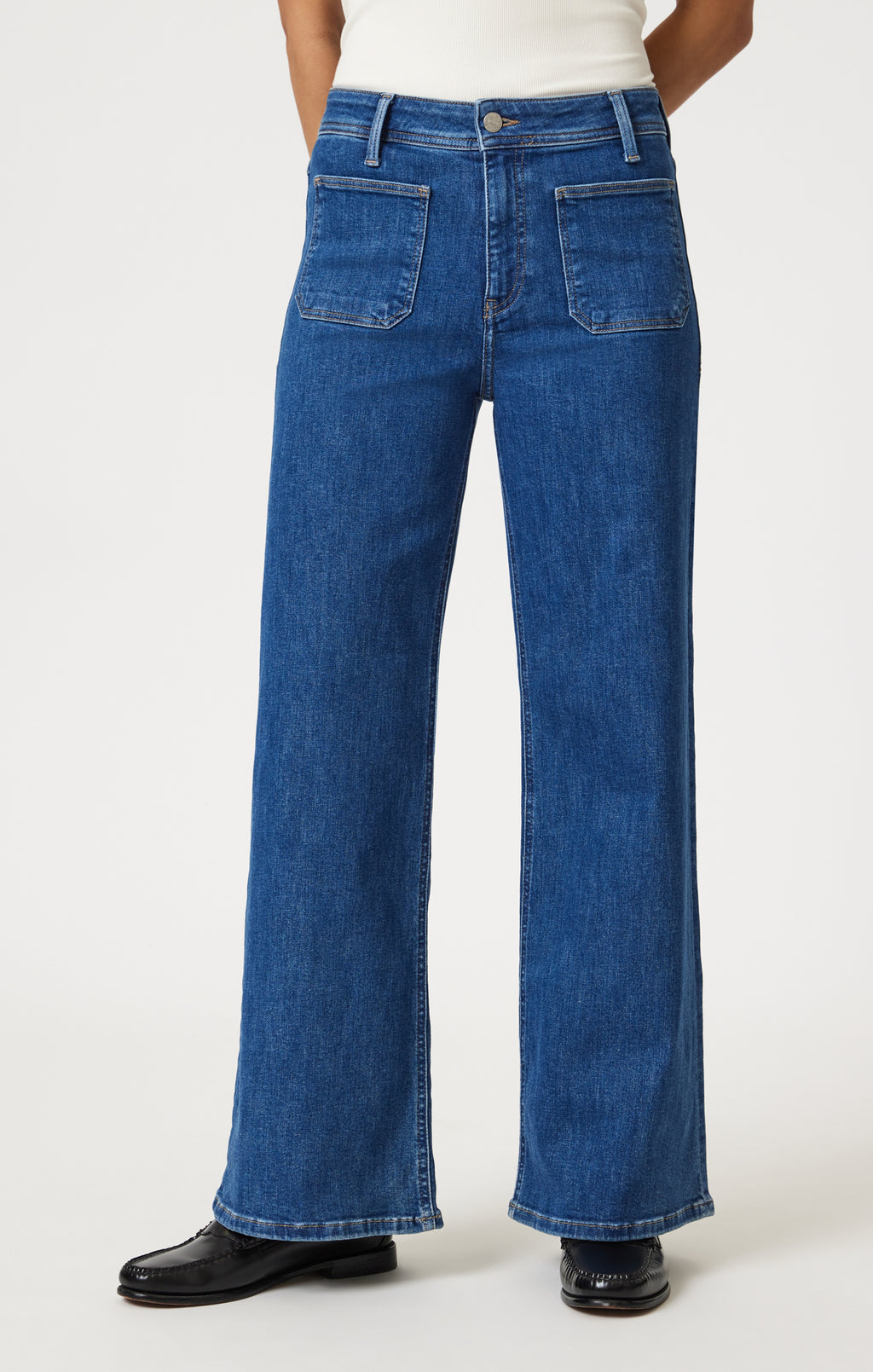 PALOMA MARINE WIDE LEG IN MID BRUSHED FLEX BLUE - Mavi Jeans