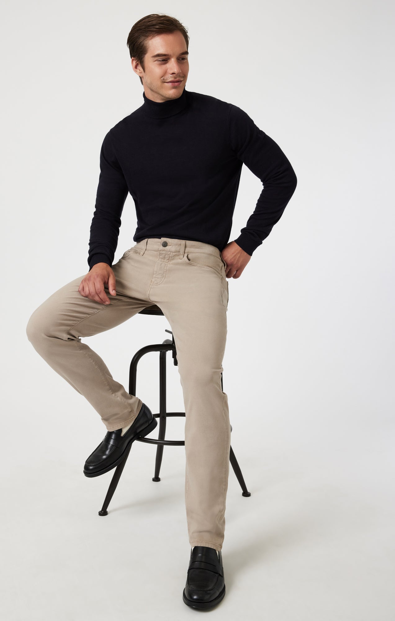 MARCUS SLIM STRAIGHT LEG IN LATTE LUXE TWILL - Mavi Jeans