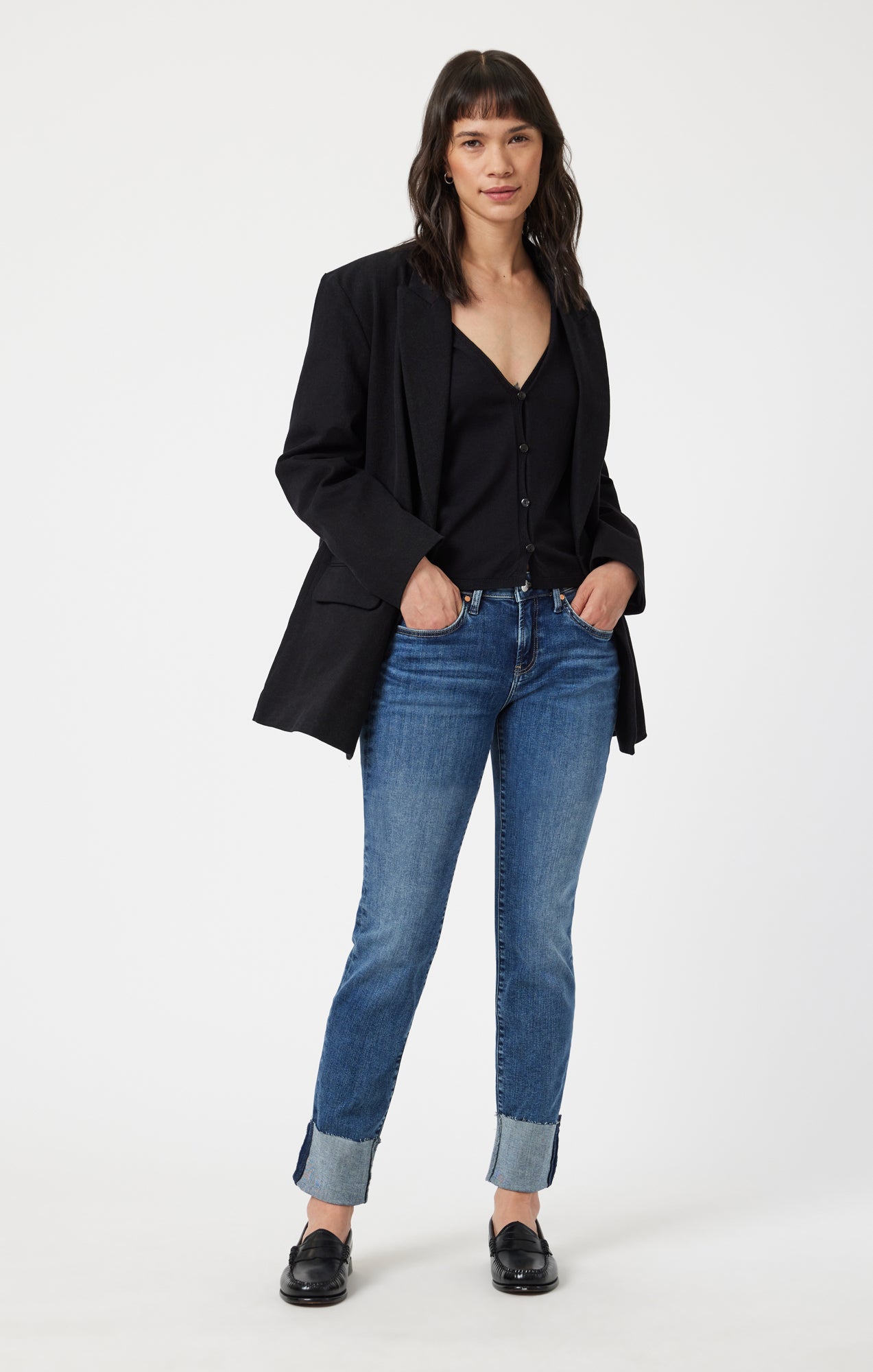 EMMA SLIM BOYFRIEND IN MID USED FLEX BLUE - Mavi Jeans