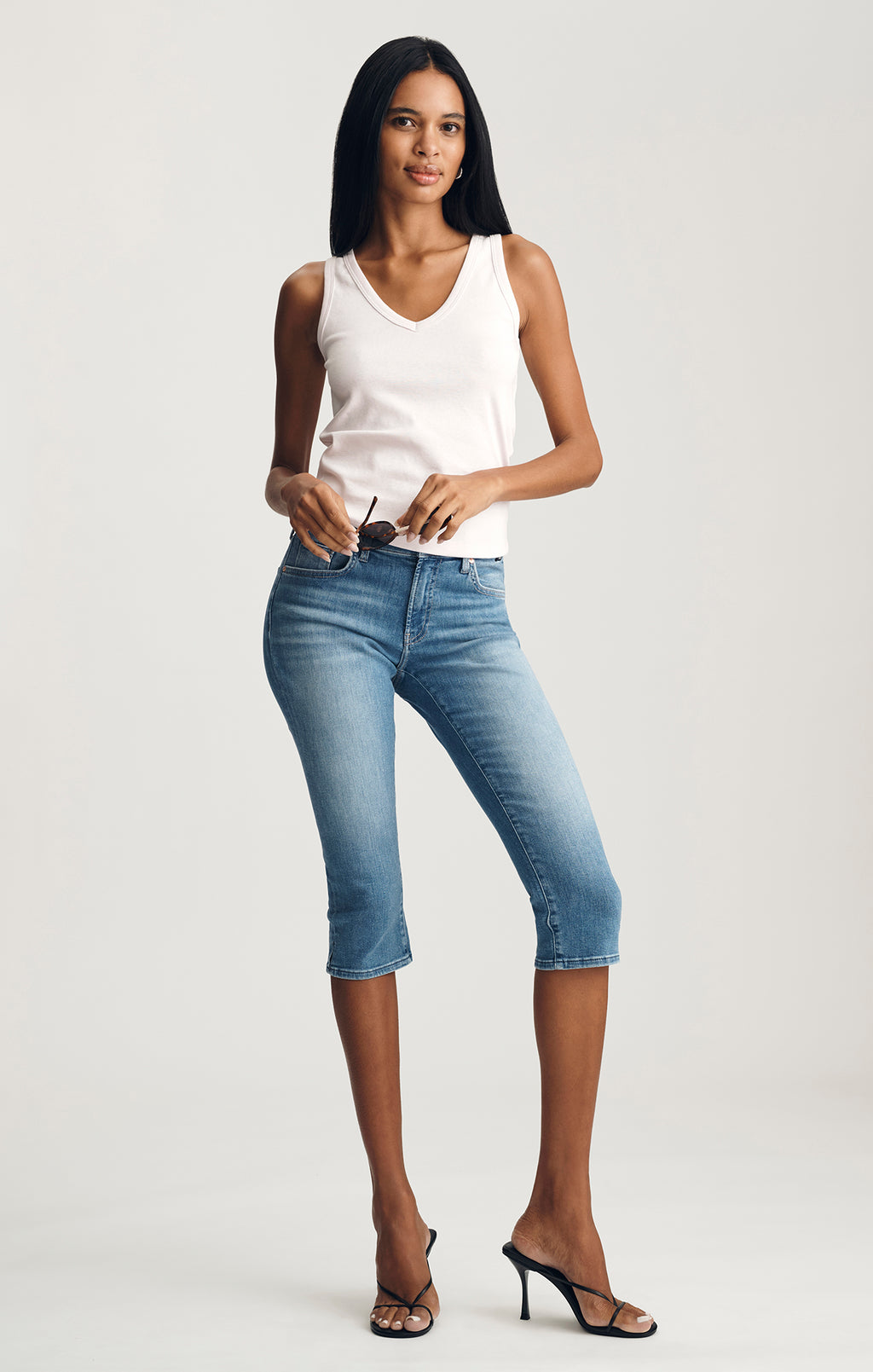 V-NECK TANK TOP IN ORCHID ICE - Mavi Jeans