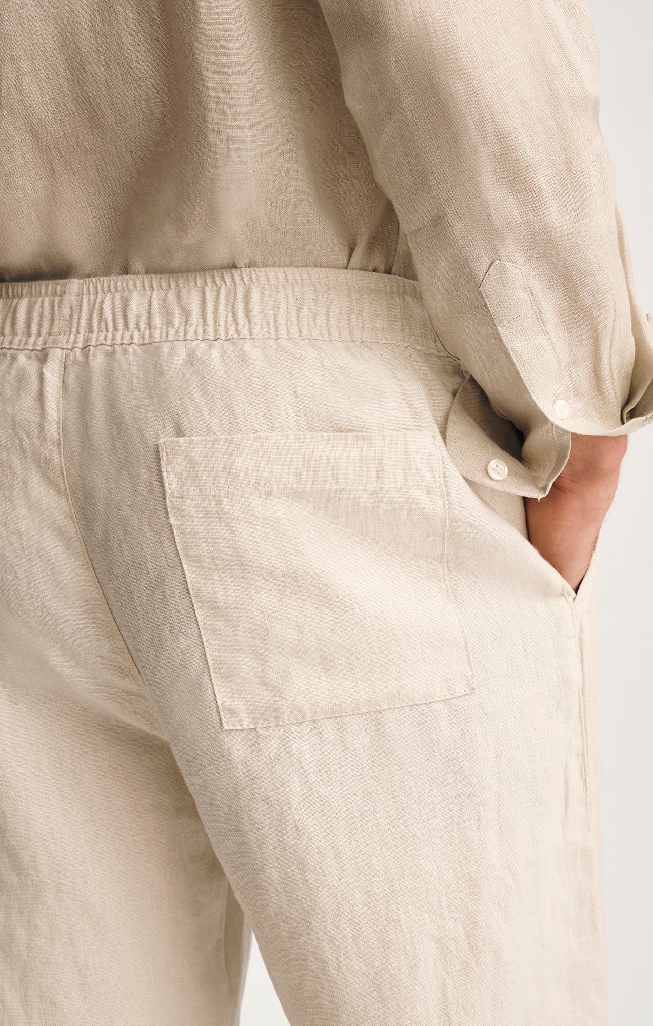 LINEN PANTS IN SILVER BIRCH - Mavi Jeans