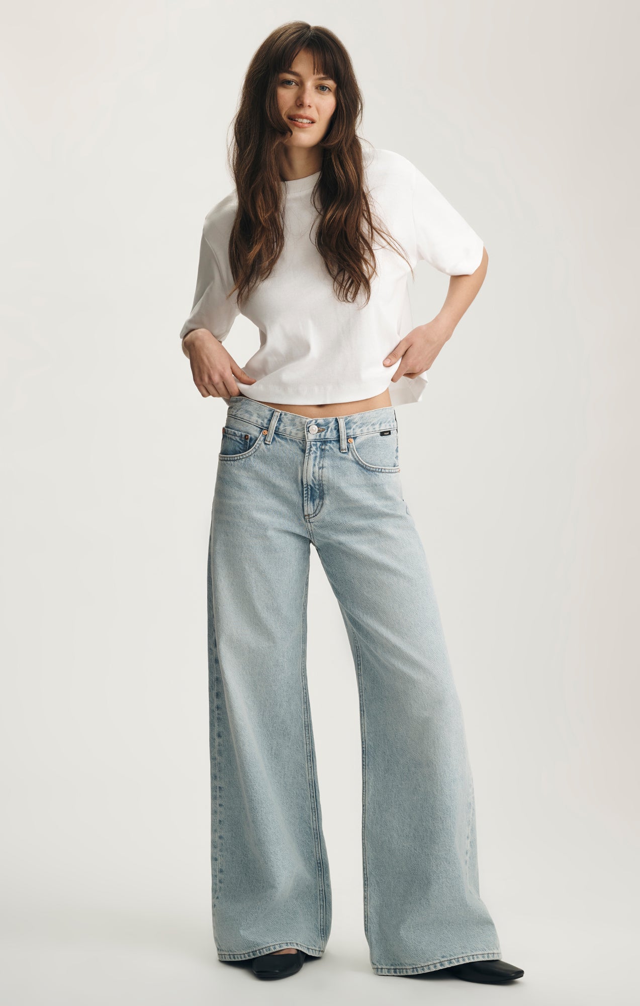 SANDY WIDE LEG IN BLEACHED CLASSIC DENIM - Mavi Jeans