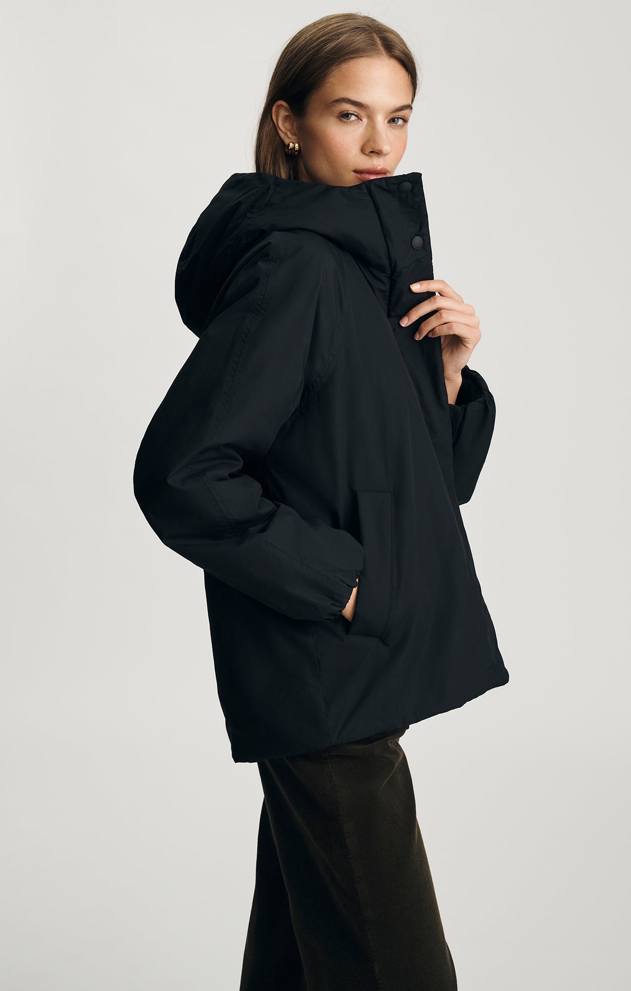 HOODED JACKET IN BLACK - Mavi Jeans