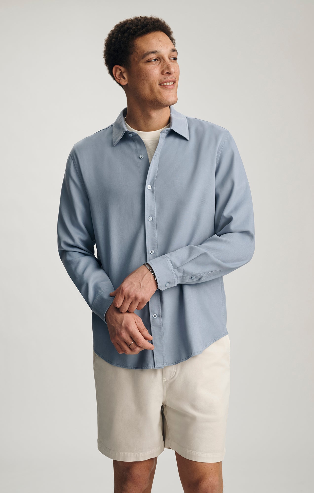TENCEL™ BUTTON-UP SHIRT IN KENTUCKY BLUE - Mavi Jeans