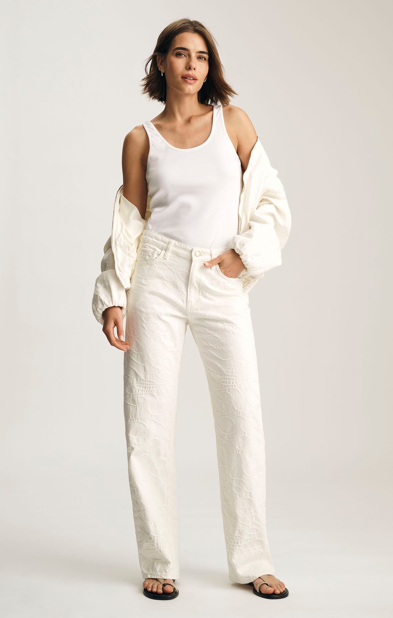 TAYLOR STRAIGHT LEG IN BEIGE DENIM - Mavi Jeans