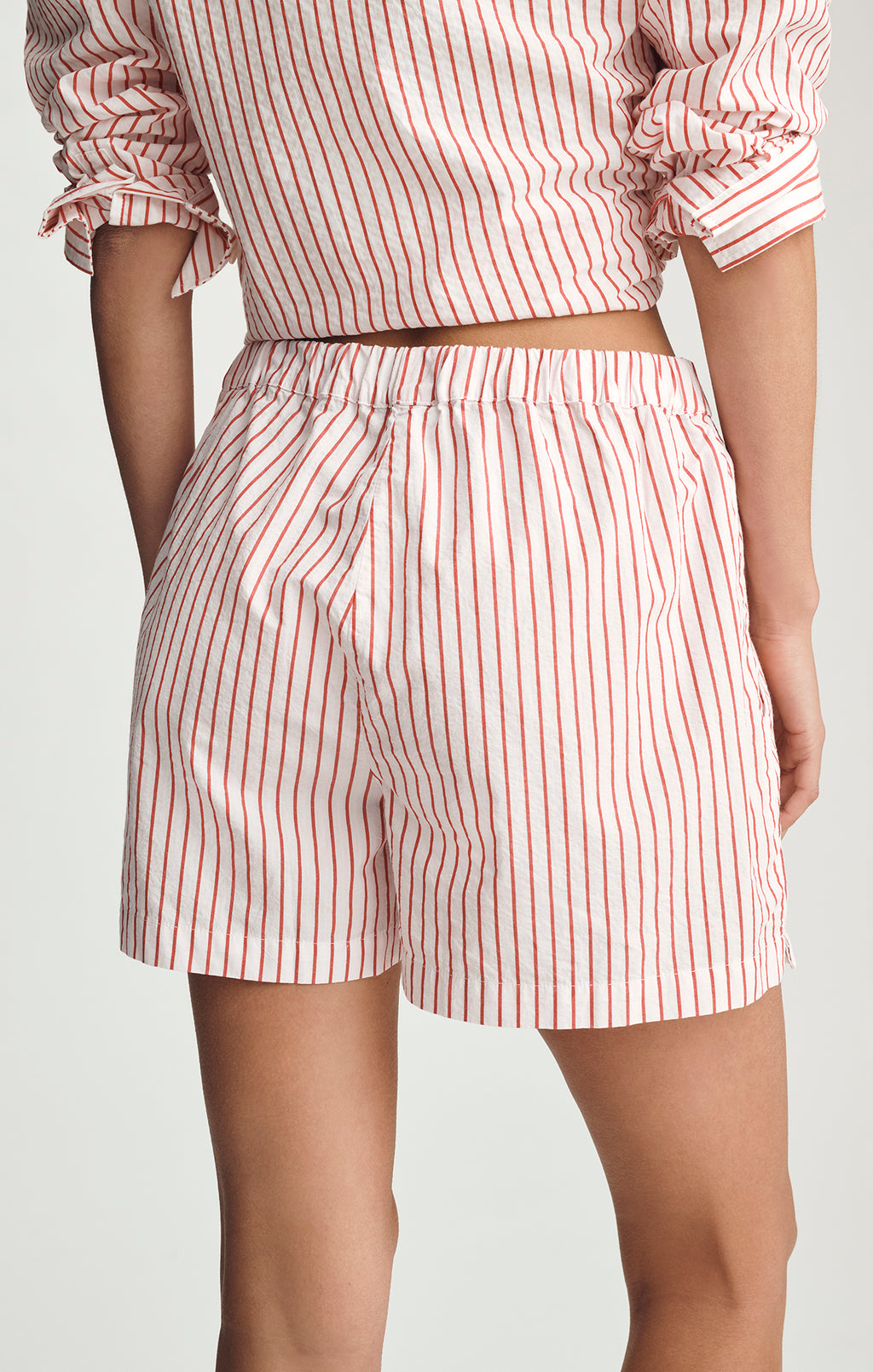 MINI SHORTS IN RED STRIPED - Mavi Jeans