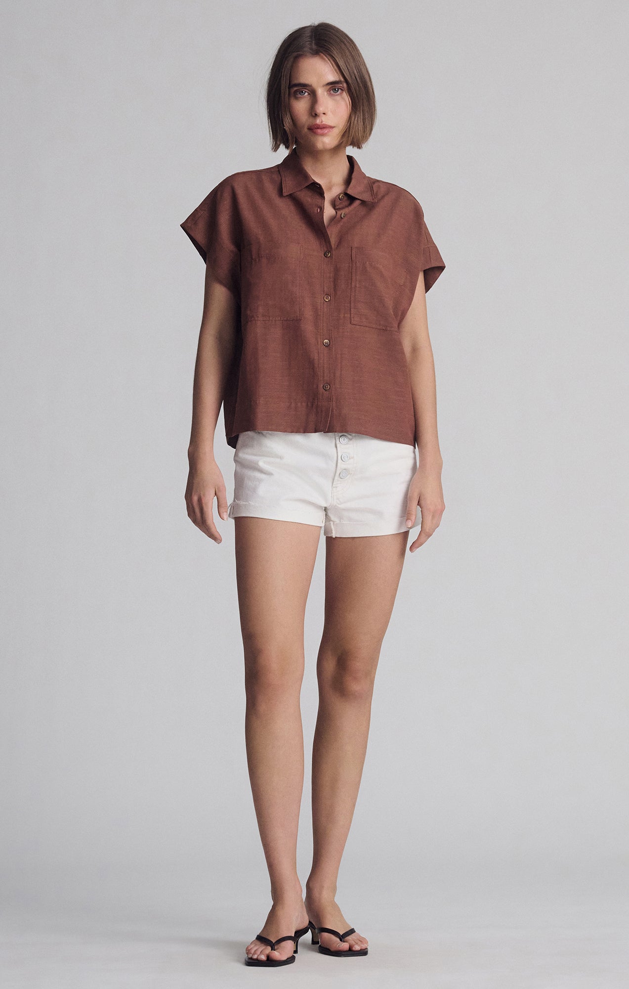 SHORT SLEEVE DOUBLE POCKET IN SHIRT IN SOFT SILK - Mavi Jeans