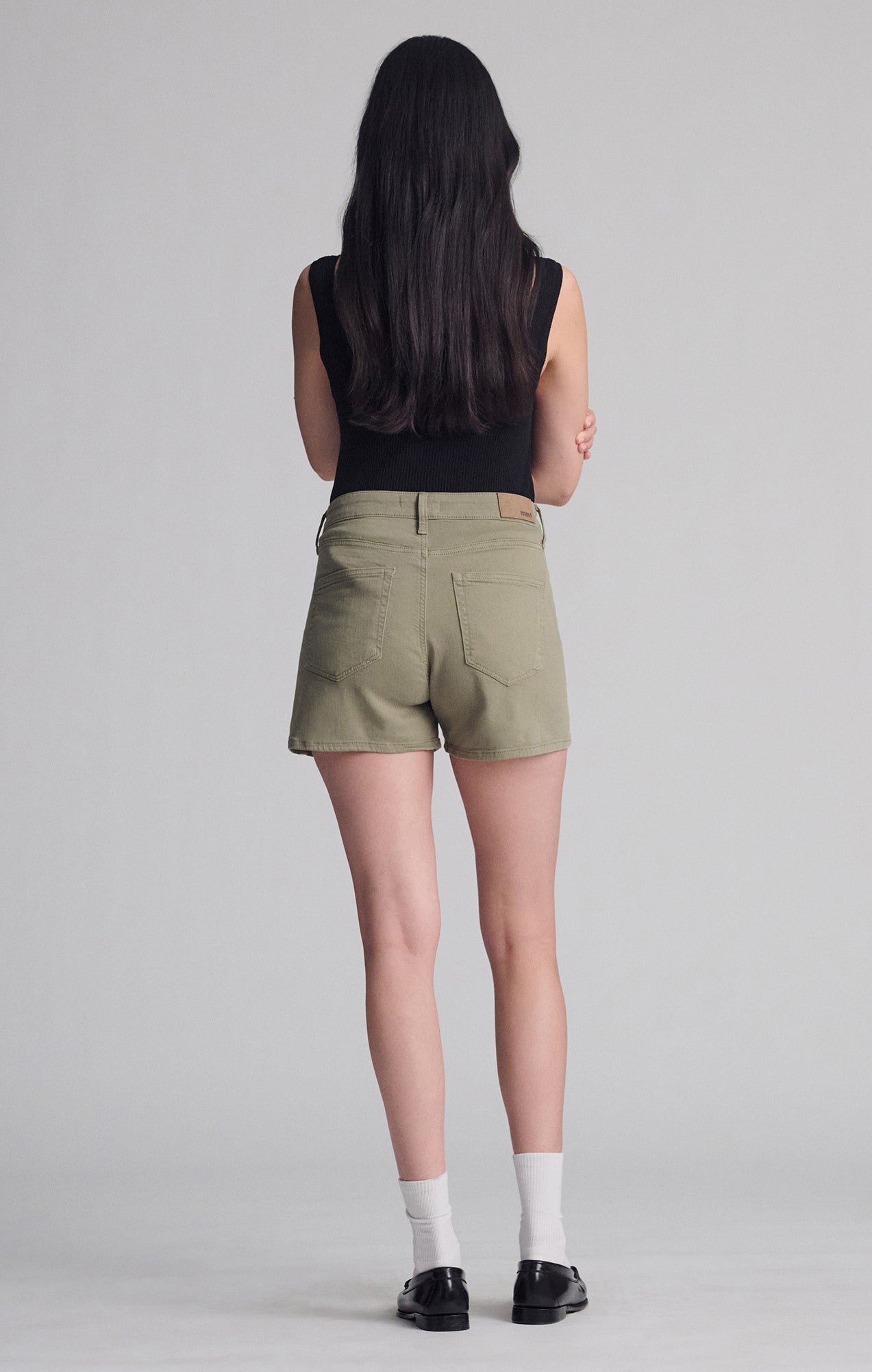 HEIDI STRAIGHT LEG SHORTS IN GREEN FLEX BLUE - Mavi Jeans