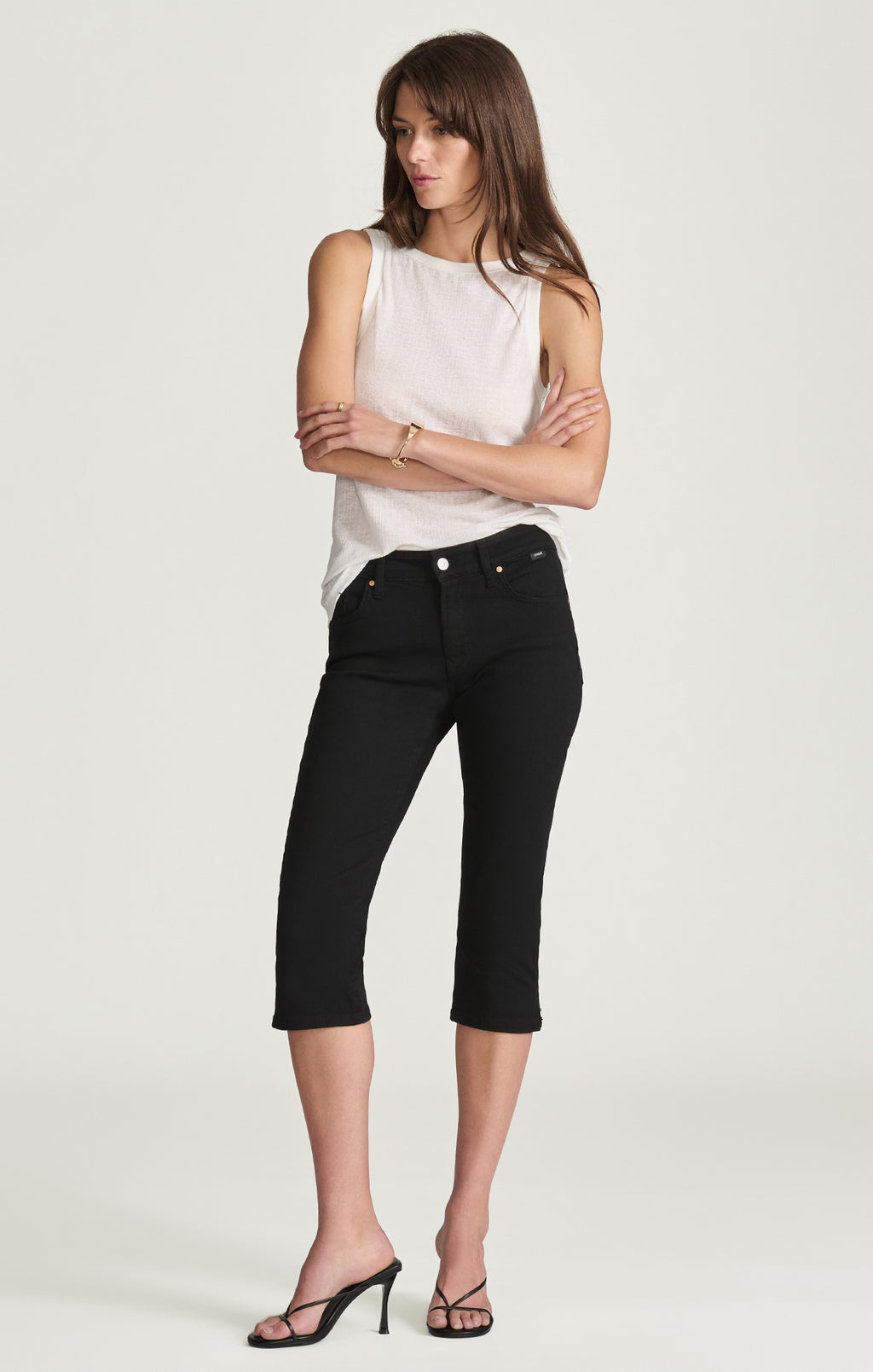HILARY CAPRI IN BLACK FLEX BLUE - Mavi Jeans