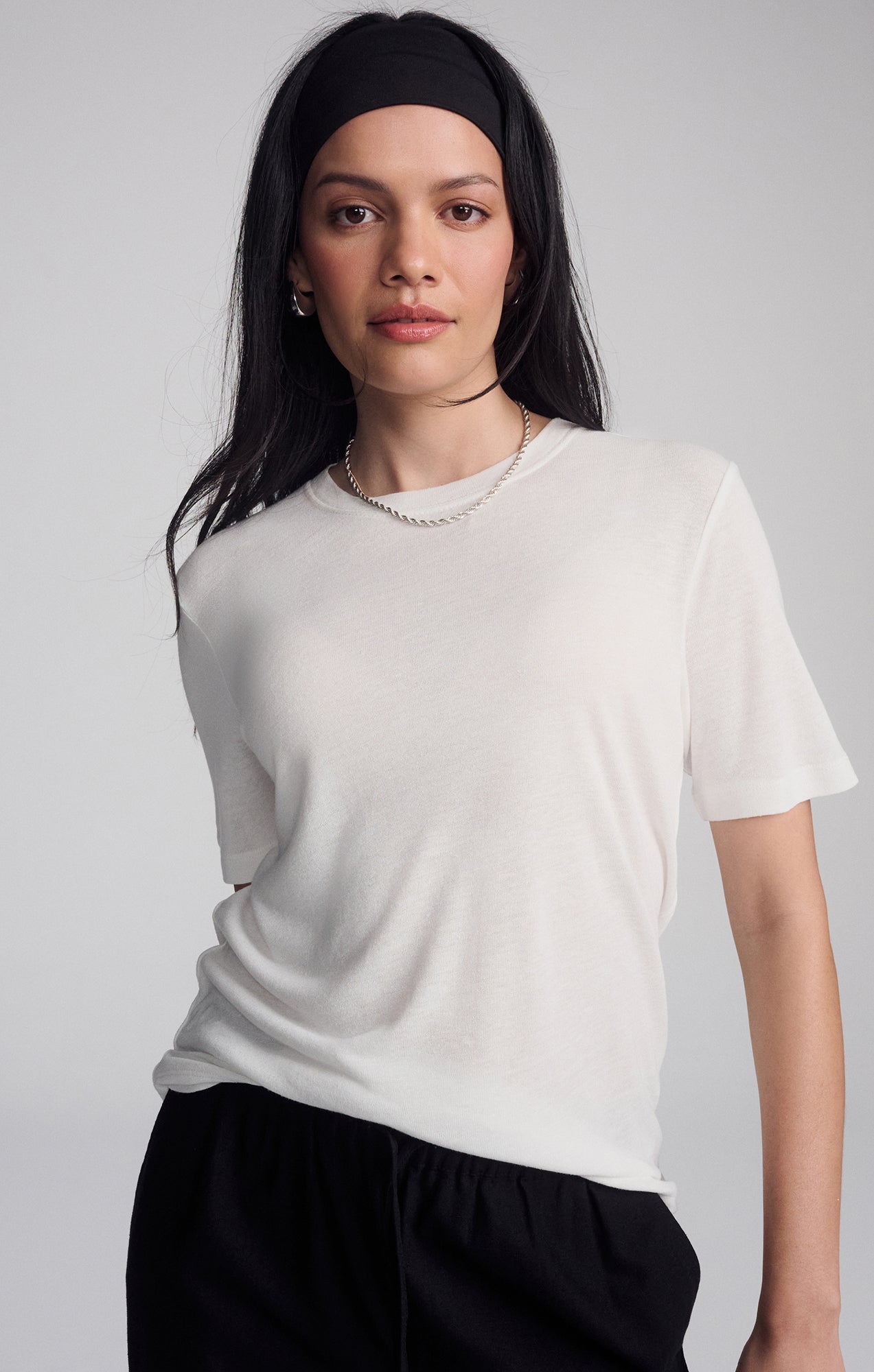 MODERN JERSEY T-SHIRT IN COCONUT MILK - Mavi Jeans