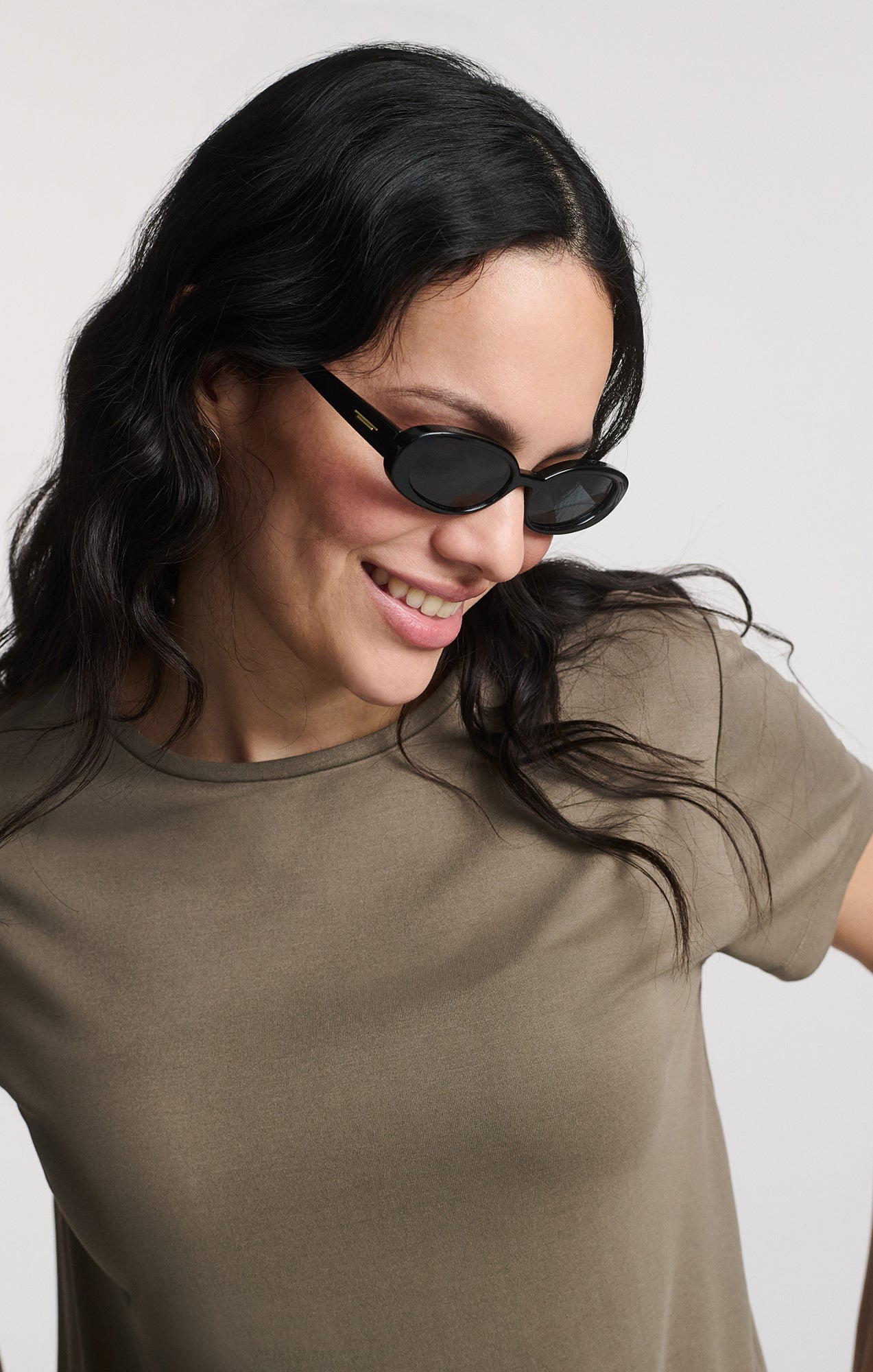 LUXE TOUCH TENCEL™ CREW NECK T-SHIRT IN MOREL - Mavi Jeans