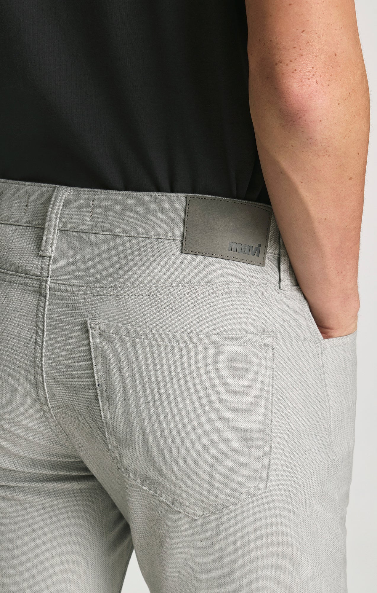 MARCUS SLIM STRAIGHT LEG IN PEWTER FANCY