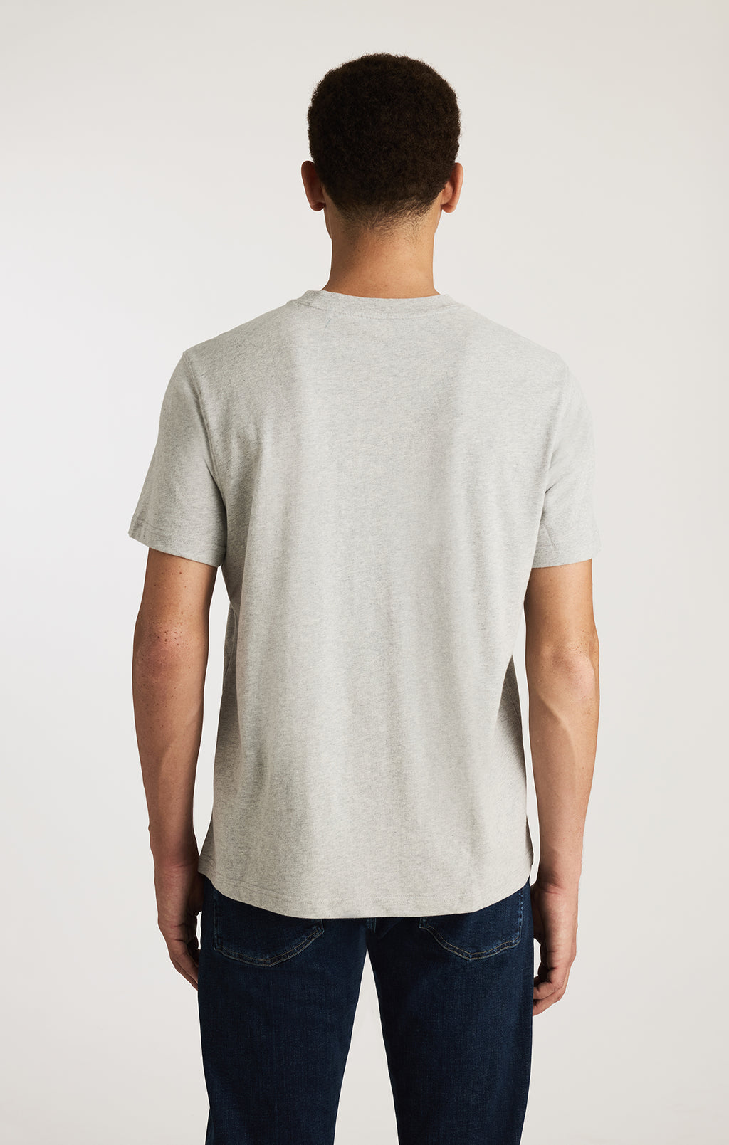 BASIC SHORT SLEEVE T-SHIRT IN GREY MELANGE