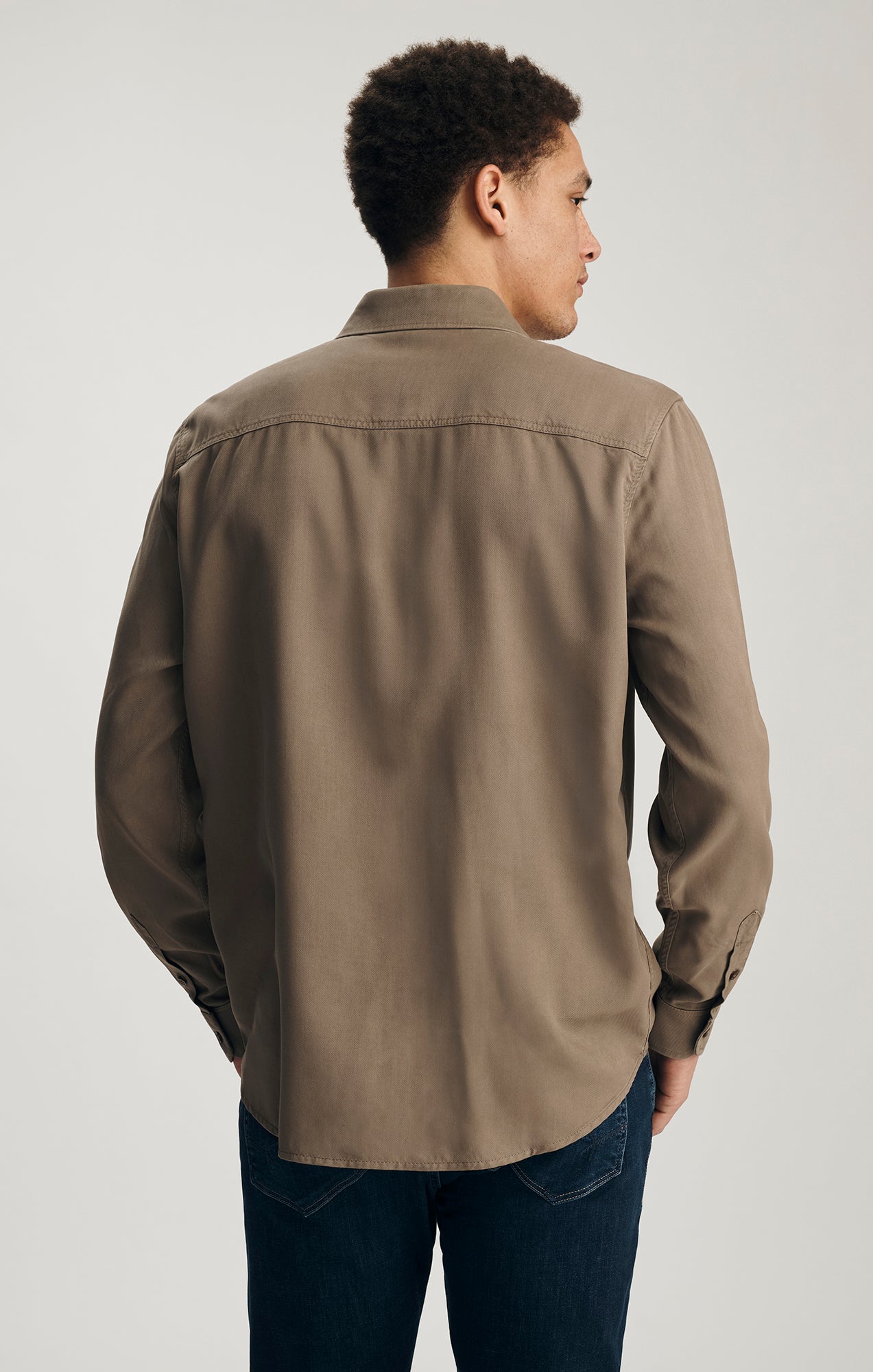 TENCEL™ BUTTON-UP SHIRT IN MOREL - Mavi Jeans