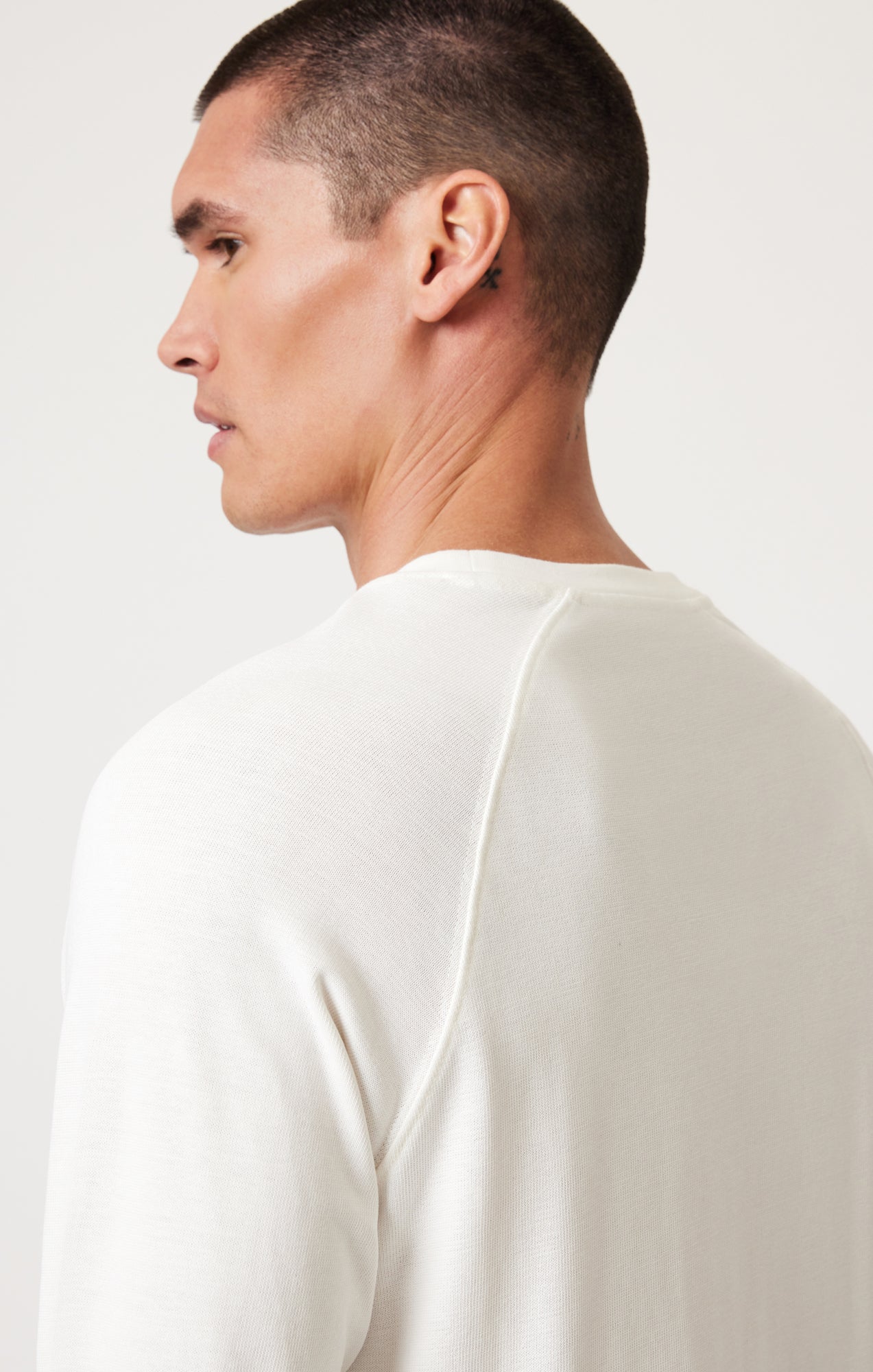 JERSEY LONG SLEEVE T-SHIRT IN ANTIQUE WHITE - Mavi Jeans