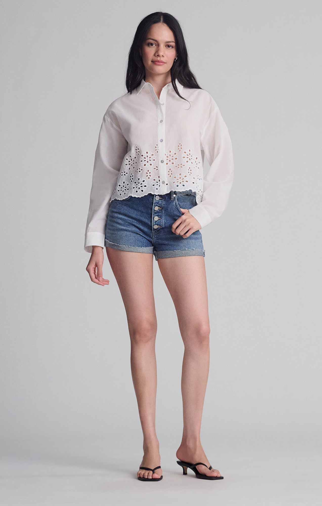 FIORA RELAXED SHORTS IN SHADED BRUSHED 90'S - Mavi Jeans