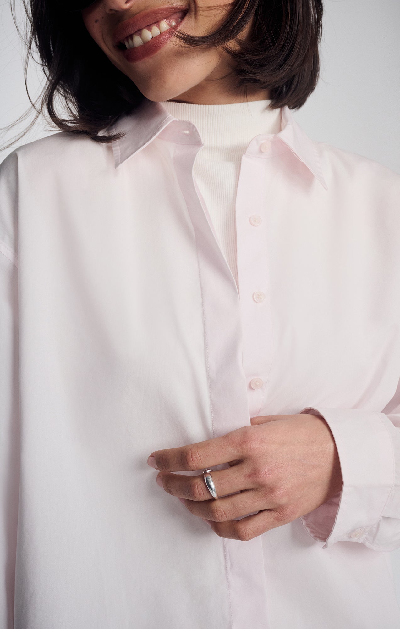 LONG SLEEVE BUTTON-UP SHIRT IN SHRINKING VIOLET - Mavi Jeans