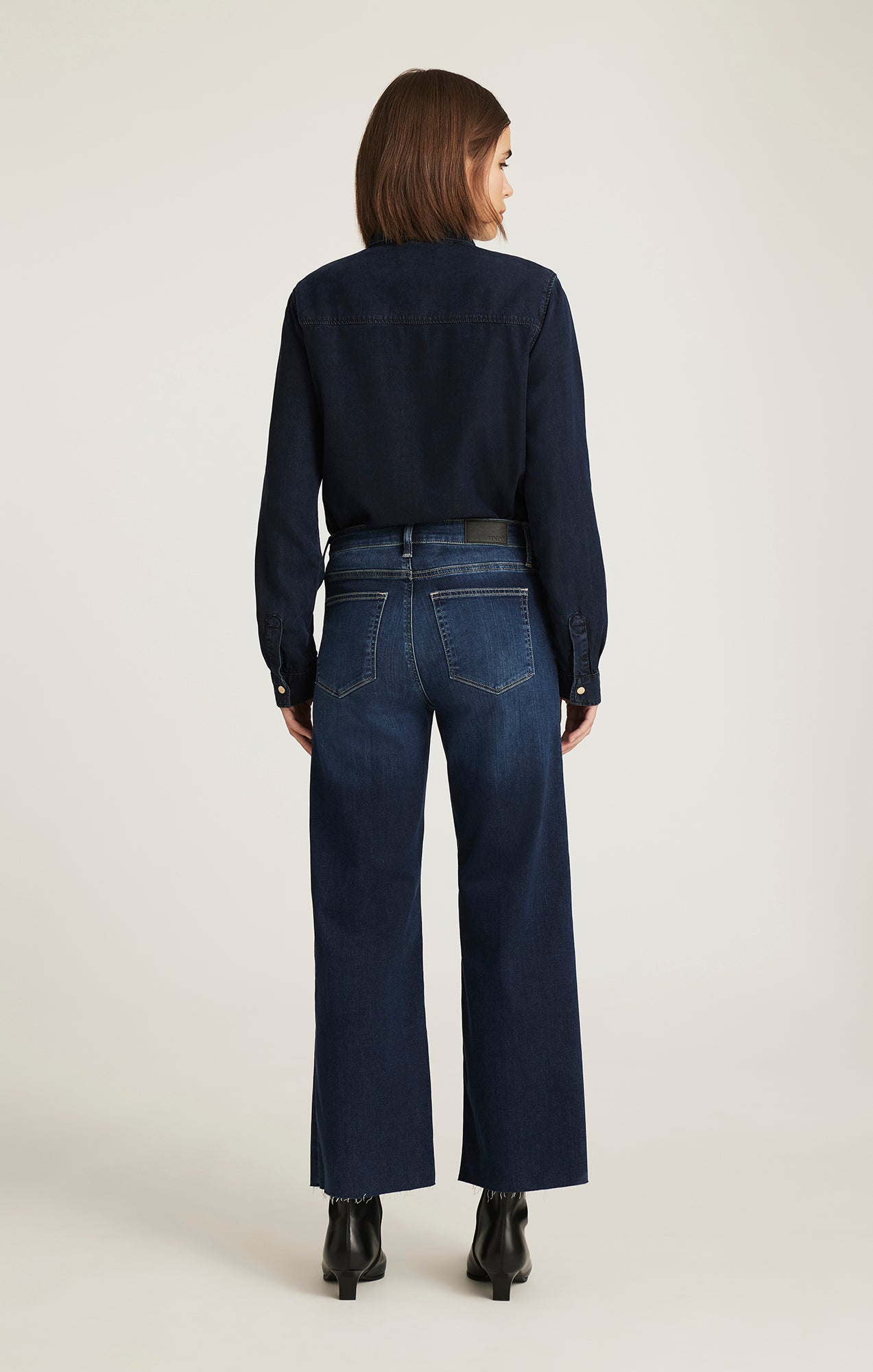 PALOMA WIDE LEG IN DARK BLUE FEATHER LUXE - Mavi Jeans