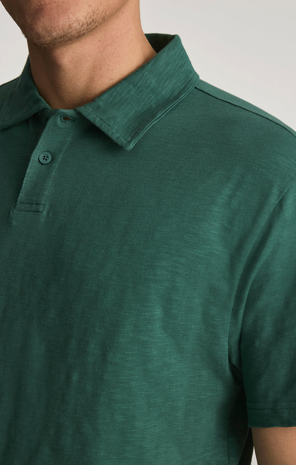 SLUB POLO T-SHIRT IN BISTRO GREEN - Mavi Jeans