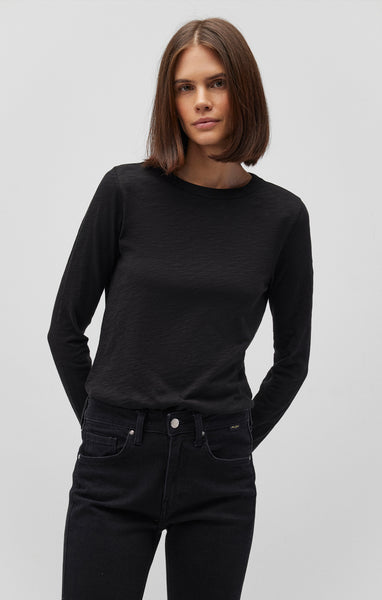 Mavi Women's Long Sleeve Crew Neck In Black – Mavi Jeans