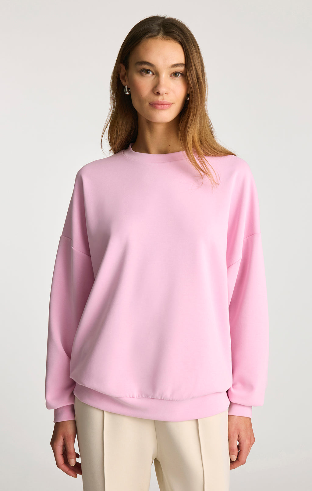 LUXE TOUCH TENCEL™ SWEATSHIRT IN LILAC SACHET - Mavi Jeans