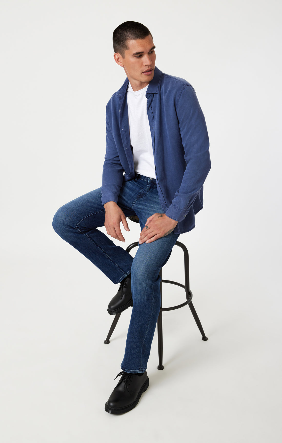 Mavi Men's Zach Straight Leg In Dark Brushed Nashville