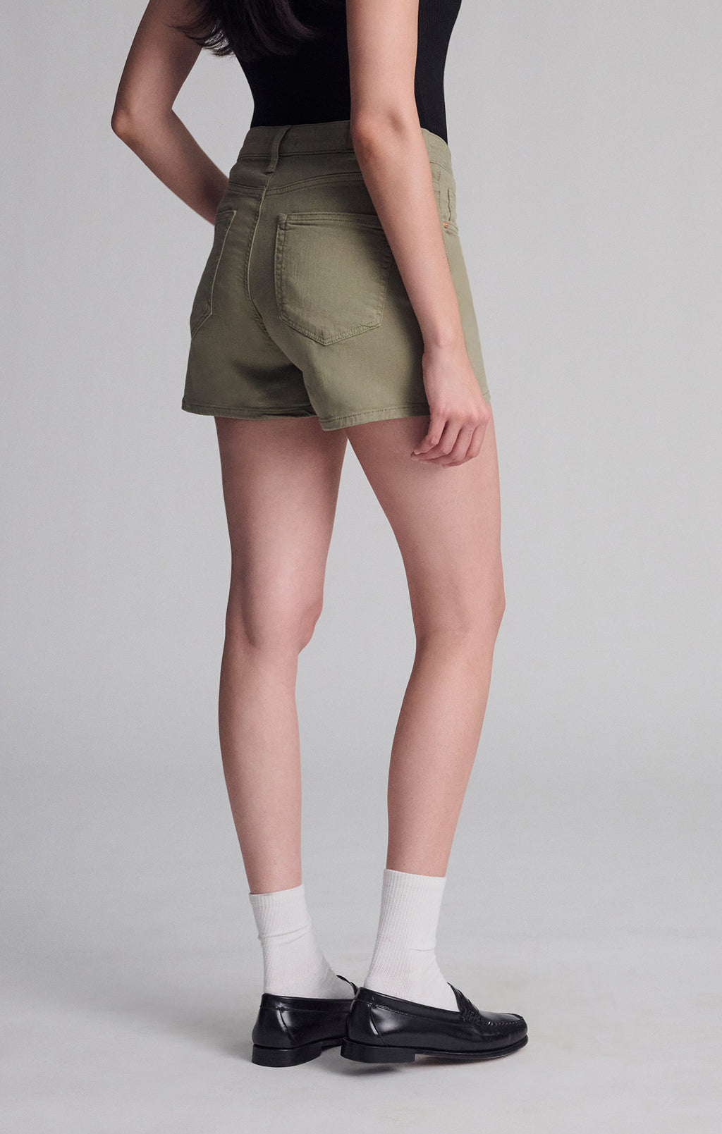 HEIDI STRAIGHT LEG SHORTS IN GREEN FLEX BLUE - Mavi Jeans