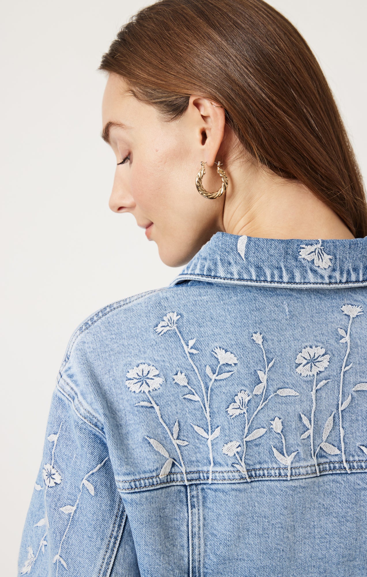 HARMONY DENIM JACKET IN LIGHT BLUE BLOOM DENIM - Mavi Jeans