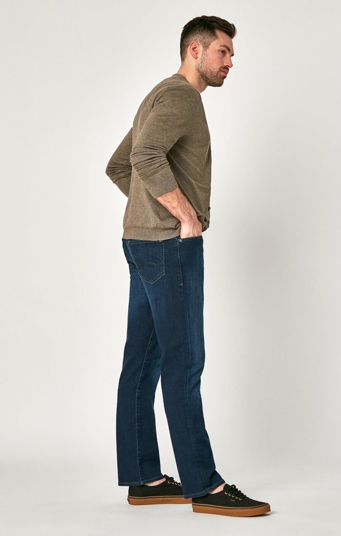 Mavi Men's Matt Mid Rise Relaxed Straight Leg in Deep Clean