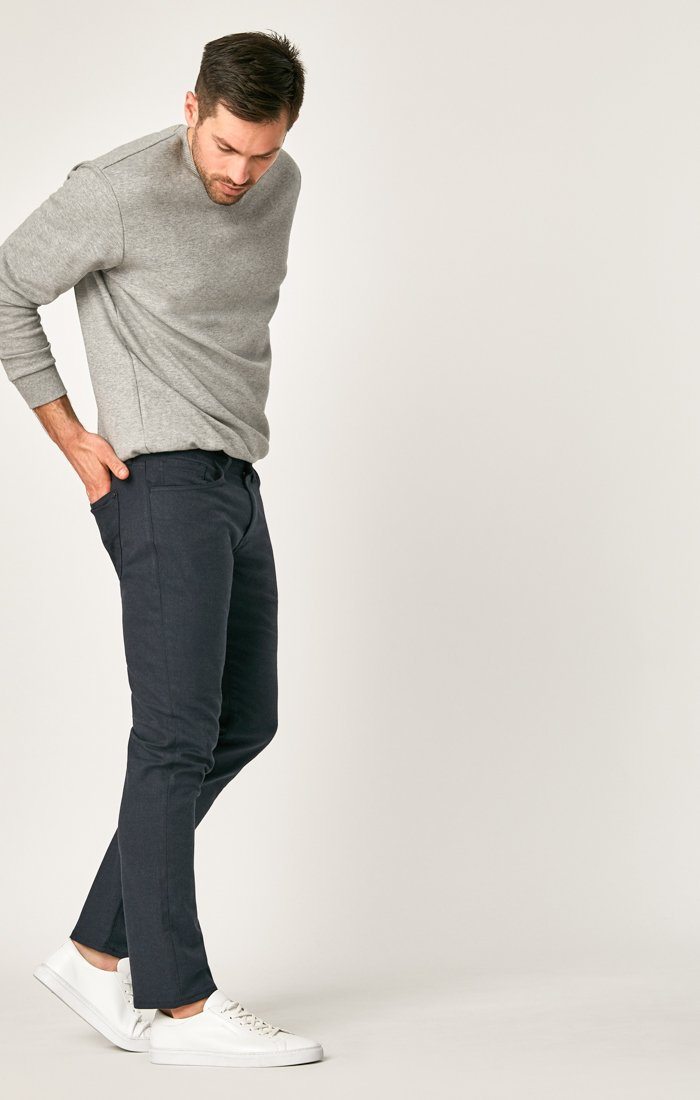 MARCUS SLIM STRAIGHT LEG IN NAVY FEATHER TWEED - Mavi Jeans