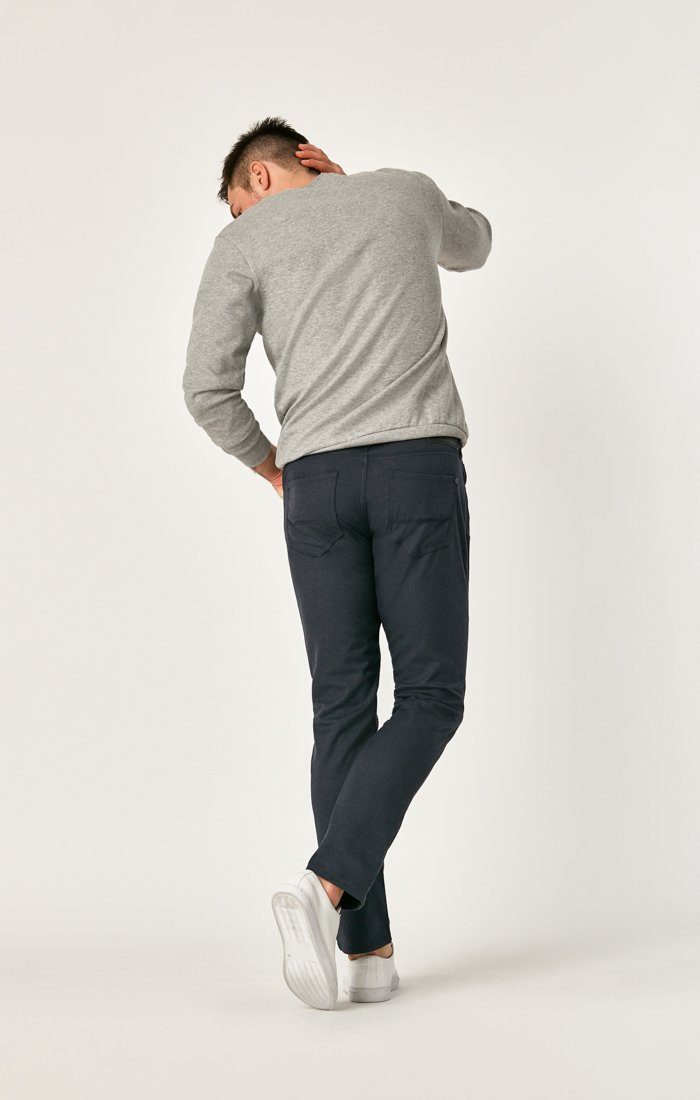 MARCUS SLIM STRAIGHT LEG IN NAVY FEATHER TWEED - Mavi Jeans