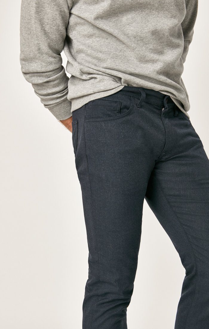 MARCUS SLIM STRAIGHT LEG IN NAVY FEATHER TWEED - Mavi Jeans