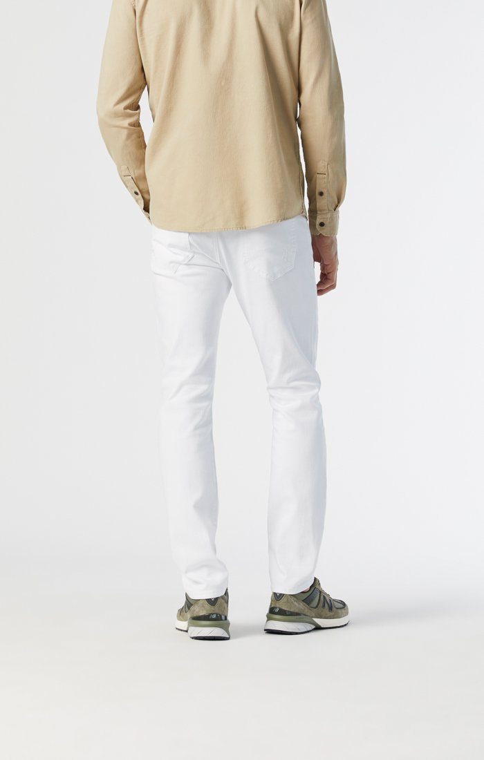 Mavi Men's Marcus Slim Straight Leg In Double White Supermove